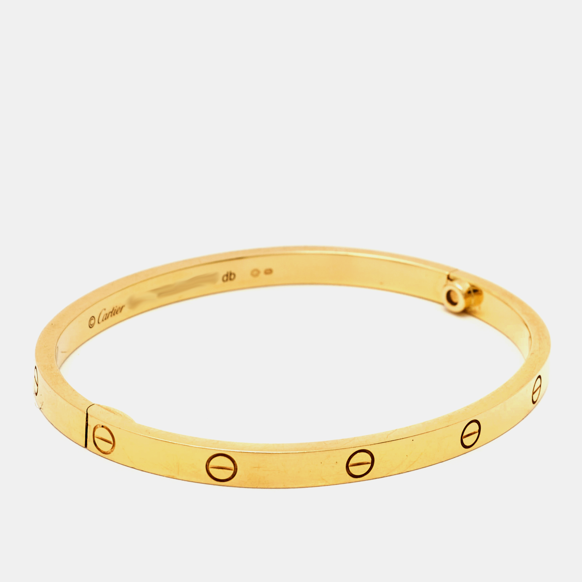 

Cartier Love 18K Yellow Gold SM Narrow Bracelet 15