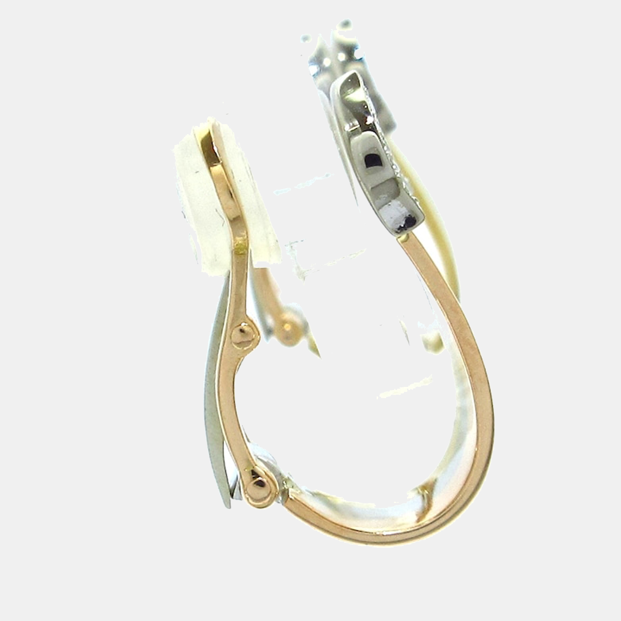 

Cartier Trinity Tricolor Double C 18K Yellow Rose White Gold and Diamond Earrings