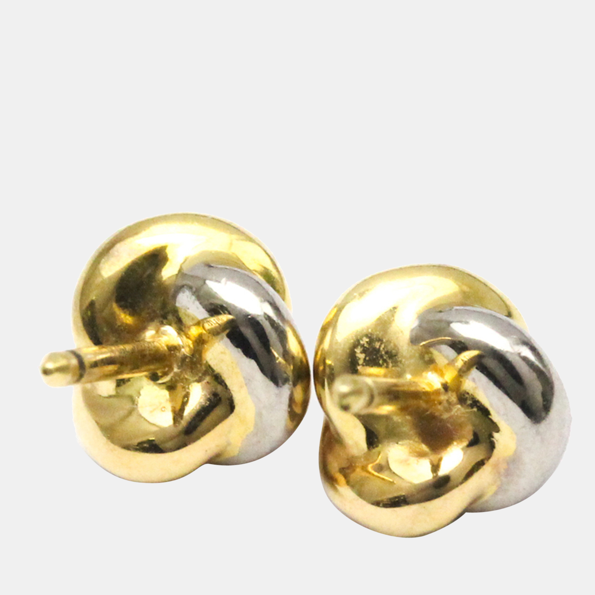 

Cartier Trinity 18K Yellow Rose White Gold and Diamond Earrings