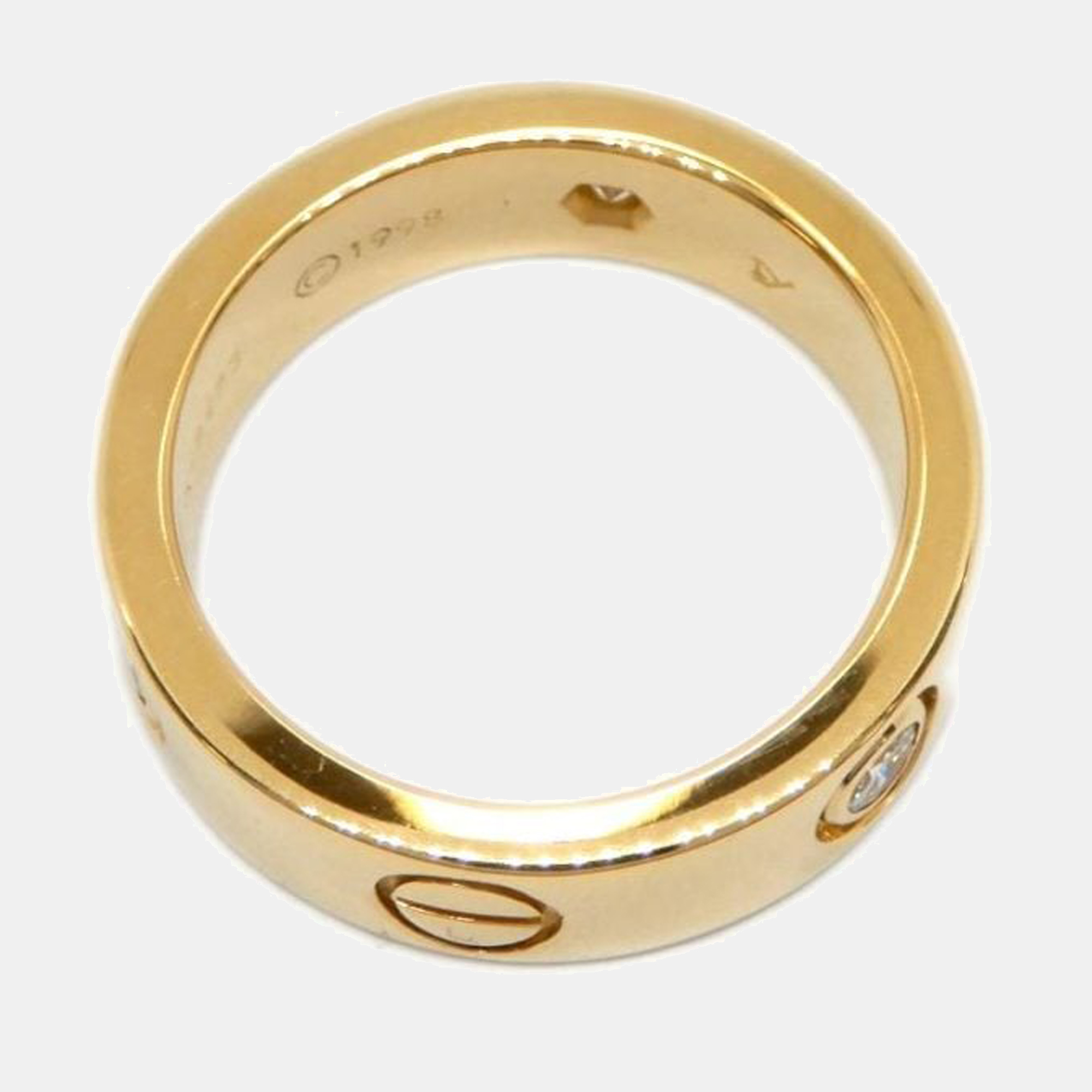 

Cartier Love 18K Yellow Gold Diamond Ring EU 50