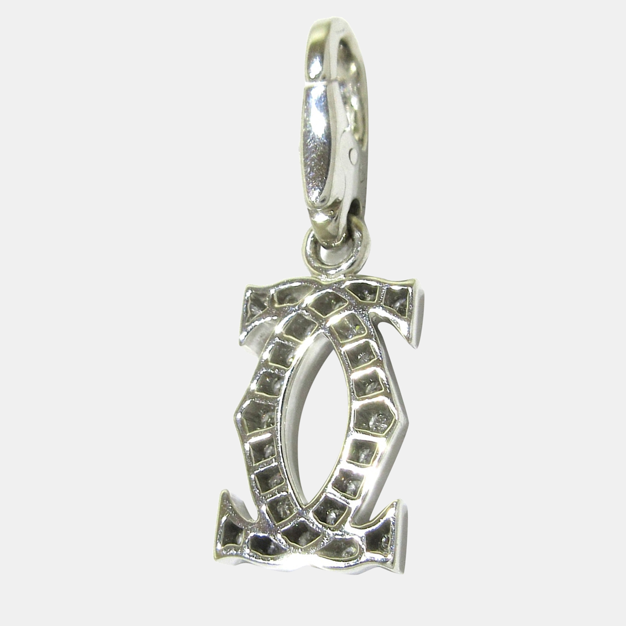 

Cartier Double C 18K White Gold Diamond Charms and Pendants