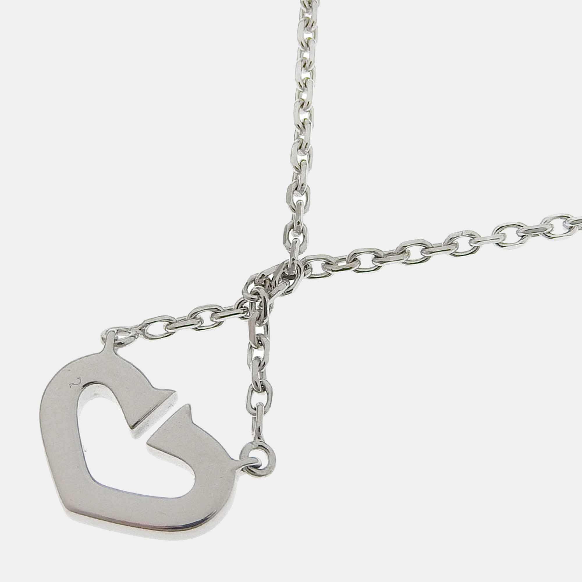 

Cartier Heart C 18K White Gold Diamond Necklace