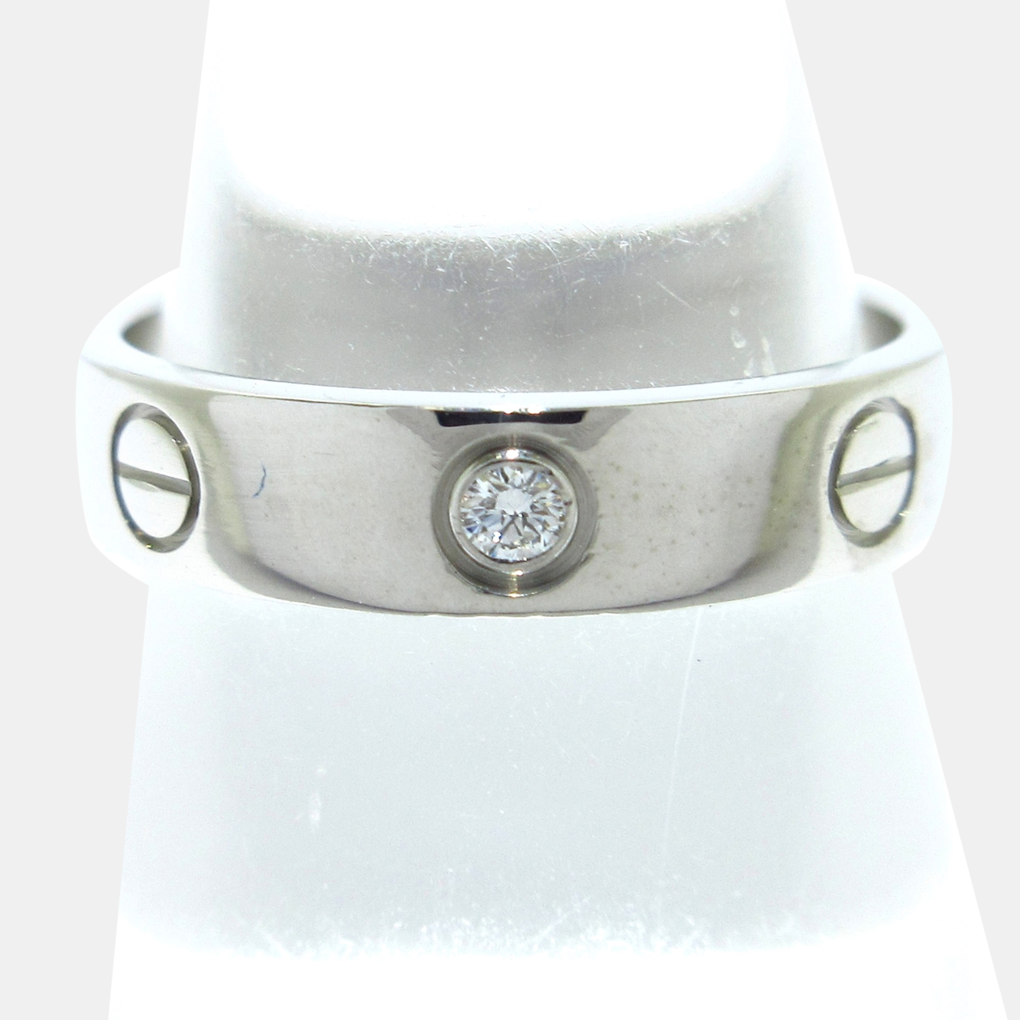 

Cartier Love 18K White Gold Diamond Ring EU 53