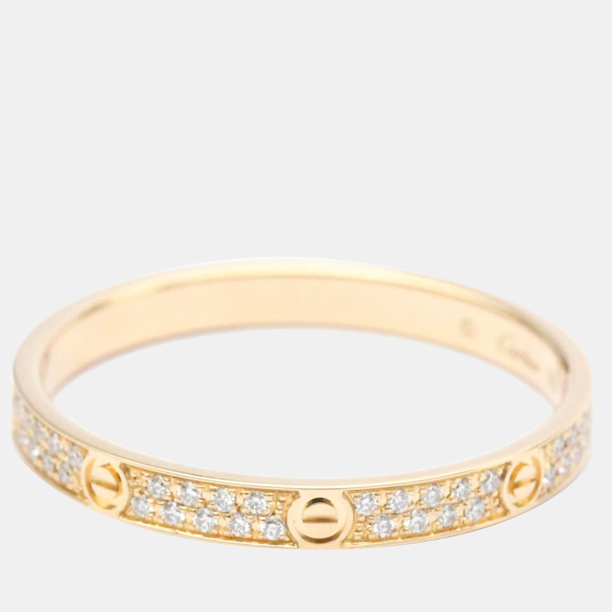

Cartier Love Small 18K Rose Gold Diamond Ring EU 60