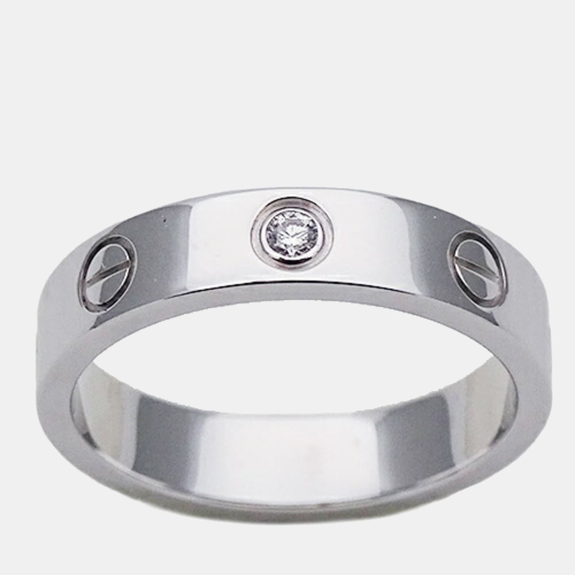 

Cartier Love 18K White Gold Diamond Ring EU 50