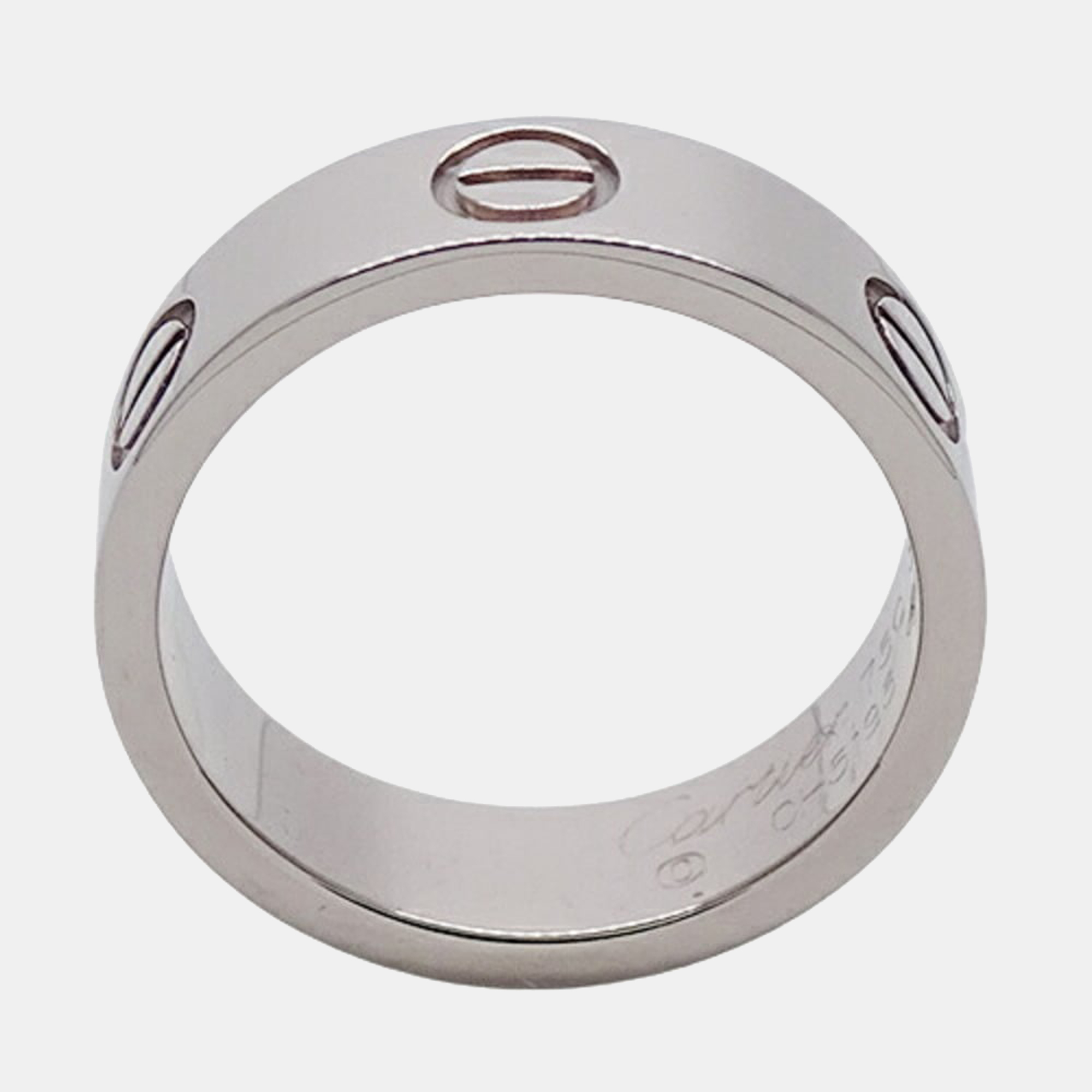 

Cartier Love 18K White Gold Ring EU 50