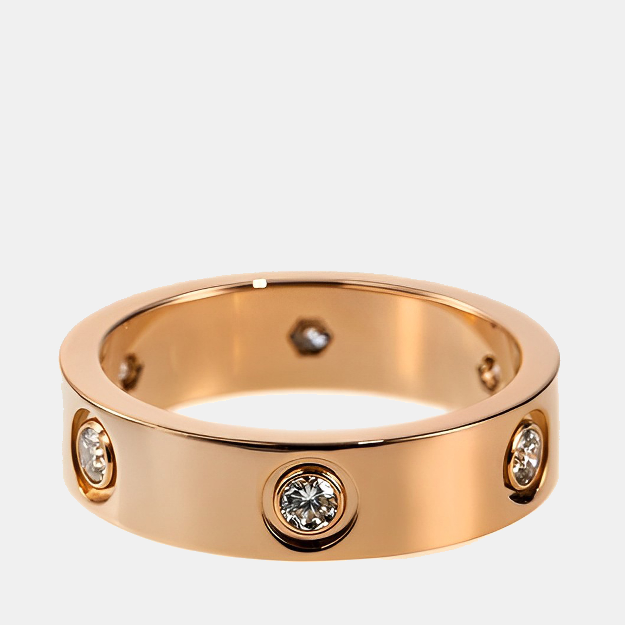 

Cartier LOVE Diamond Rose Gold Ring Size