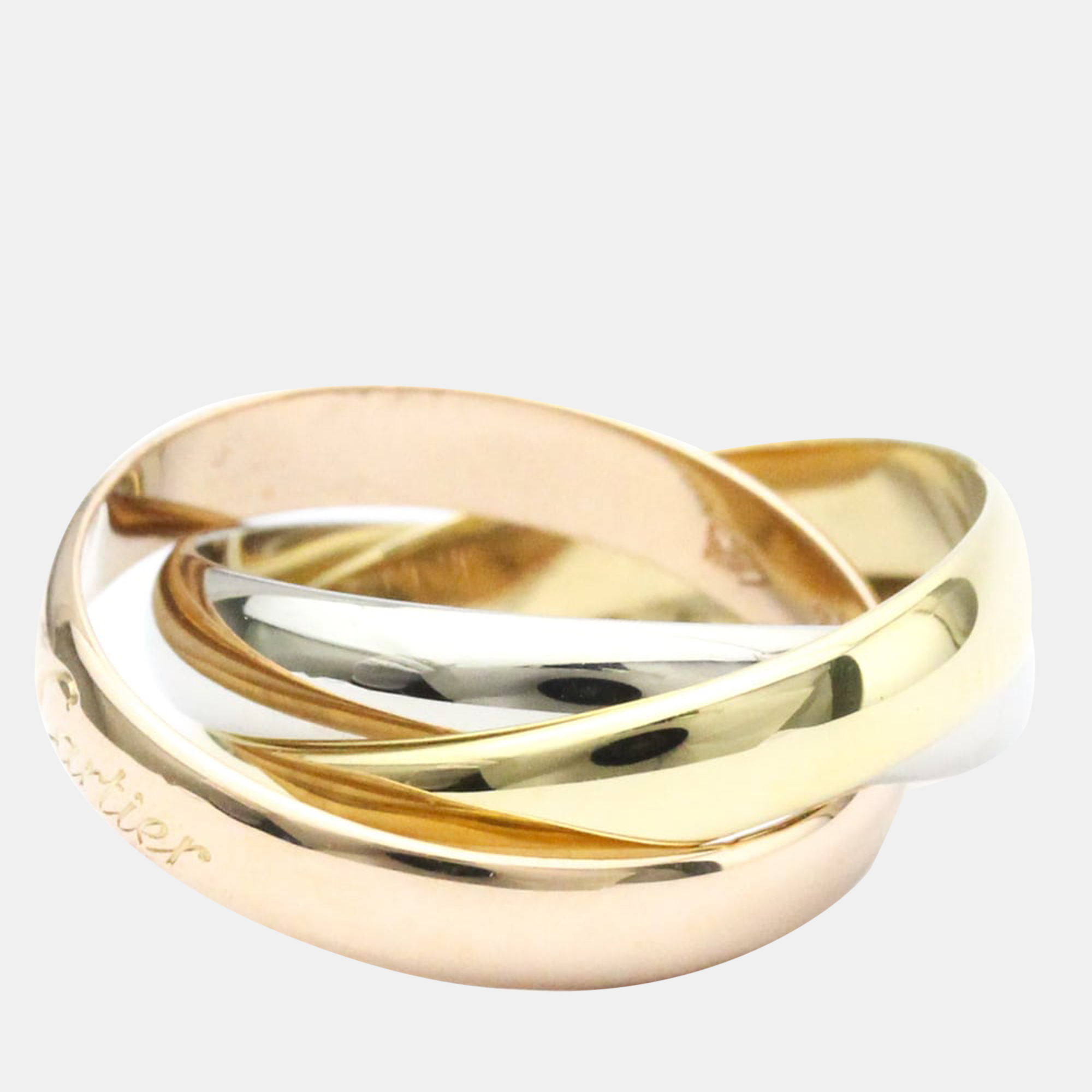 

Cartier Les Must de Cartier 18K Yellow Rose and White Gold Ring EU 50