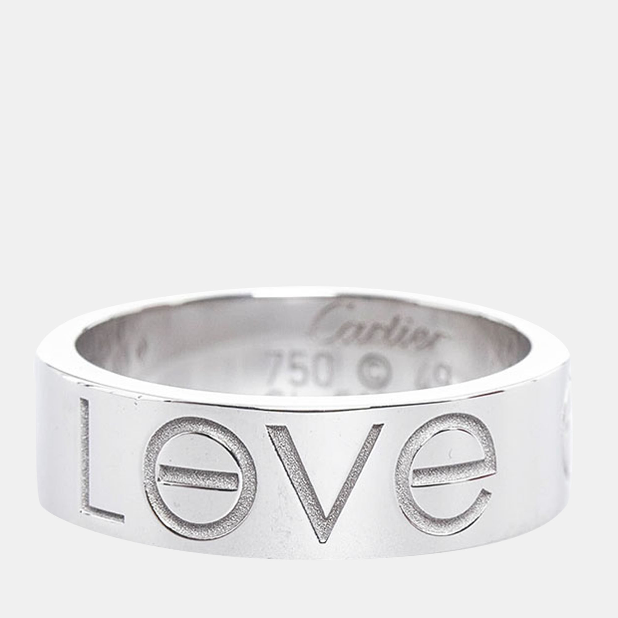 

Cartier Love 18K White Gold Ring EU 49