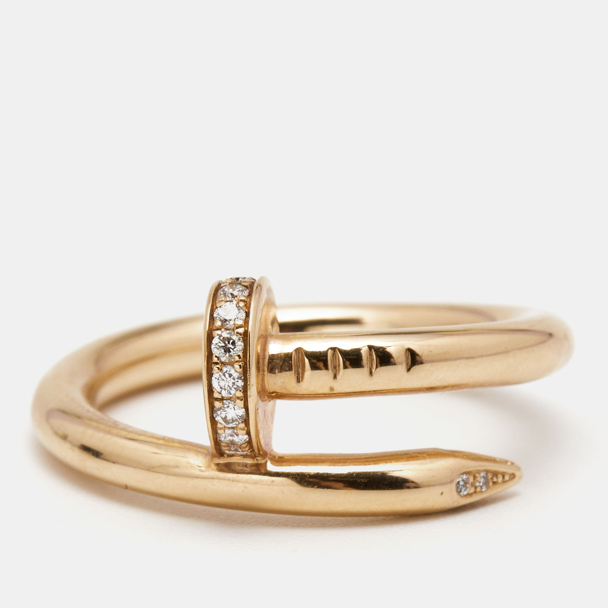 

Cartier Juste Un Clou Diamonds 18k Rose Gold Ring Size