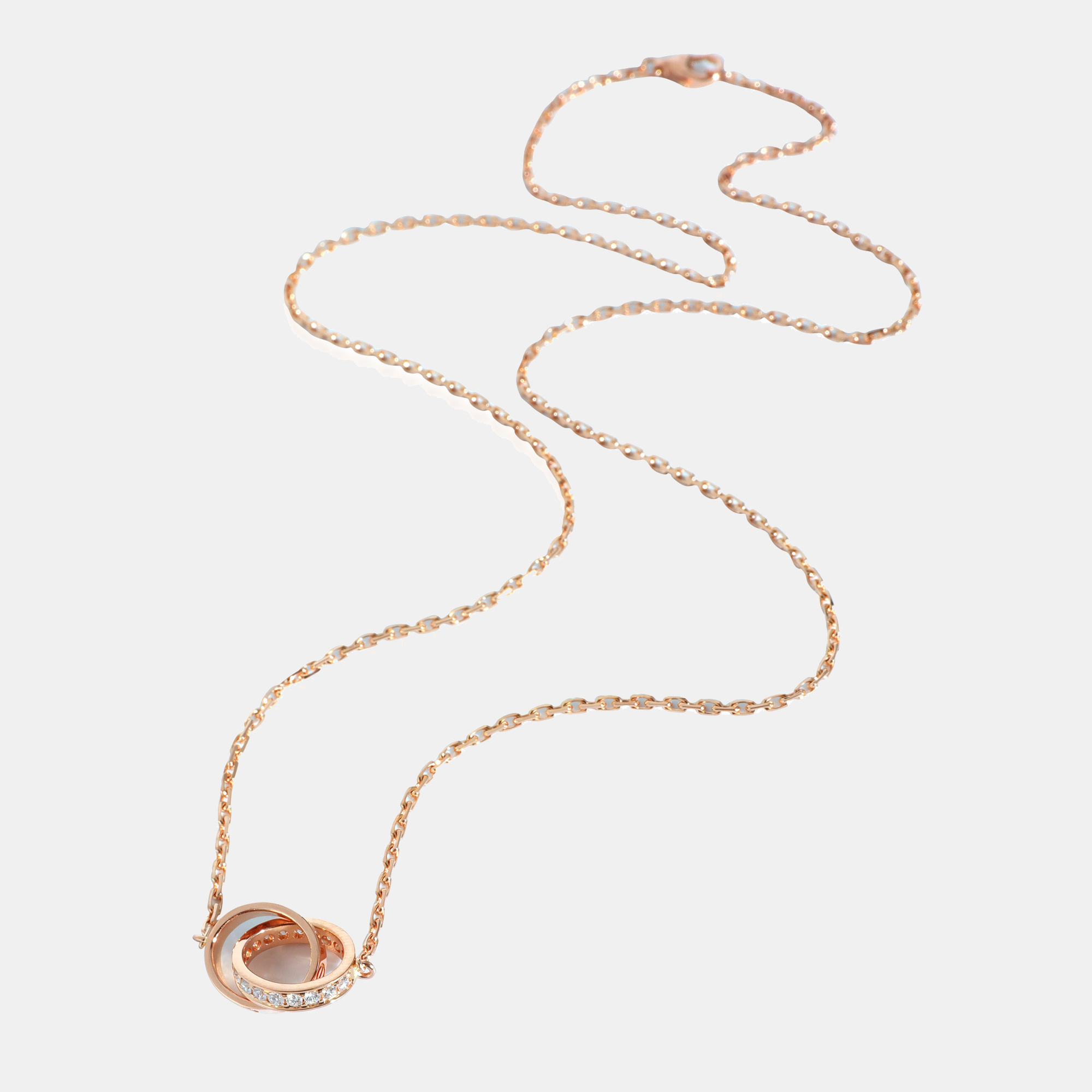 

Cartier Love Diamond Necklace in 18k Rose Gold 0.22 CTW