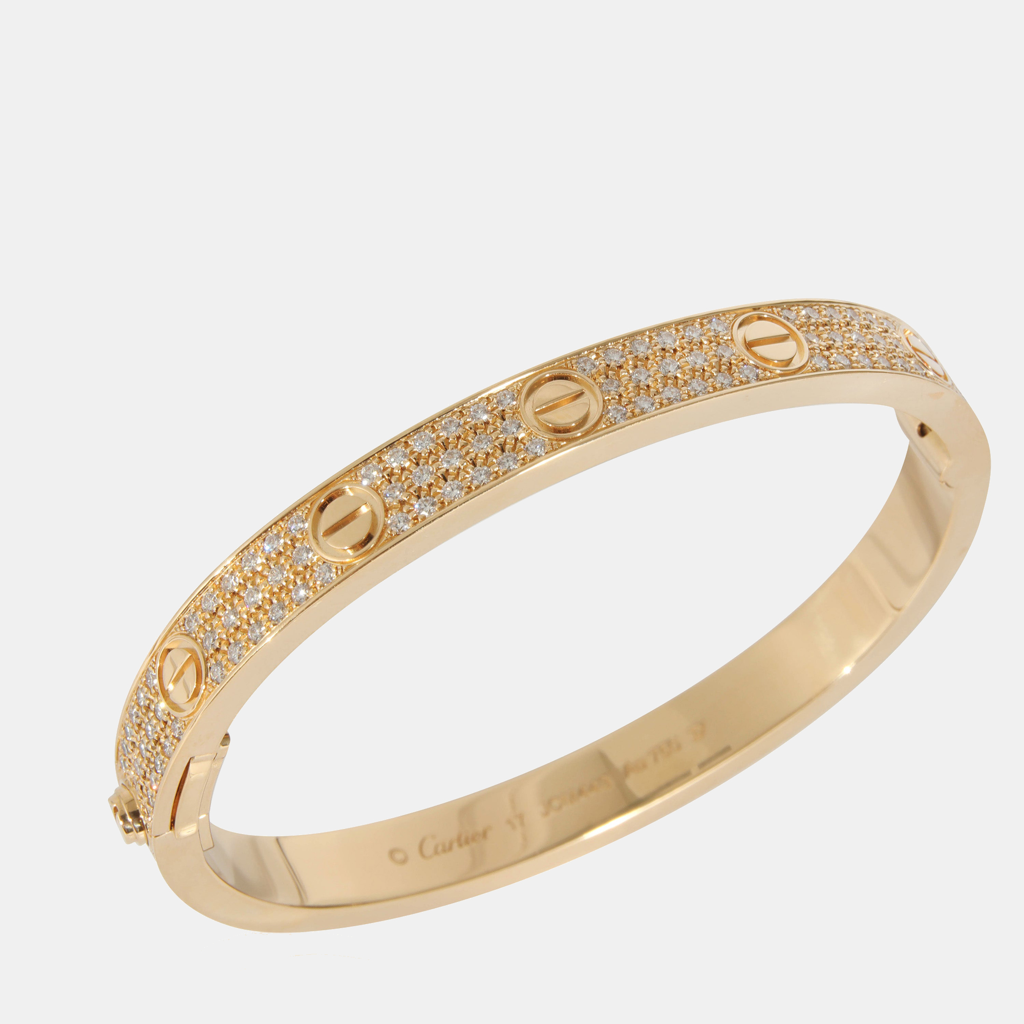 

Cartier Love Bracelet Diamond Paved in 18k Yellow Gold 2 CTW