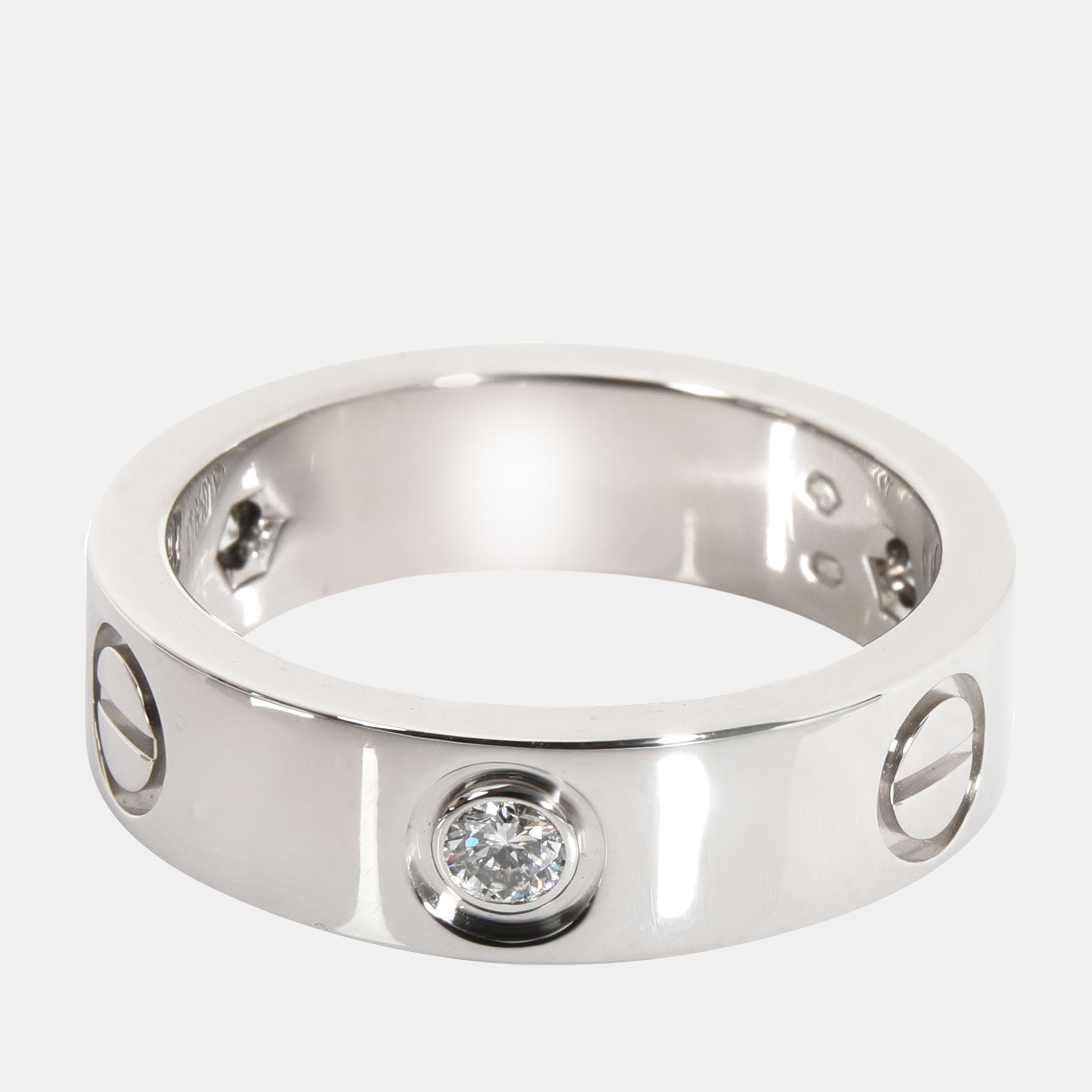 

Cartier Love Diamond Ring in 18k White Gold 0.22 CTW Ring US 6