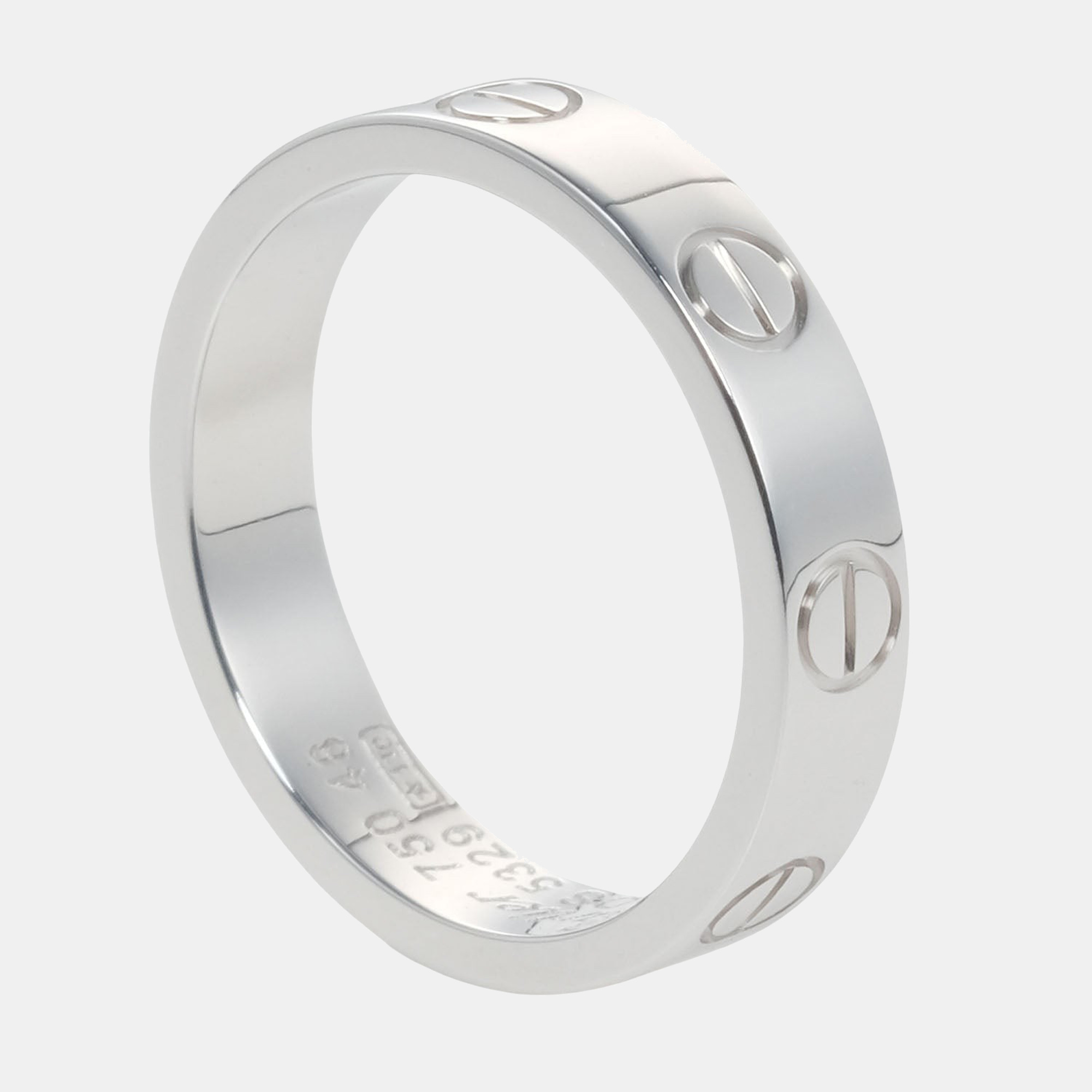 

Cartier Love 18K White Gold Ring EU 48