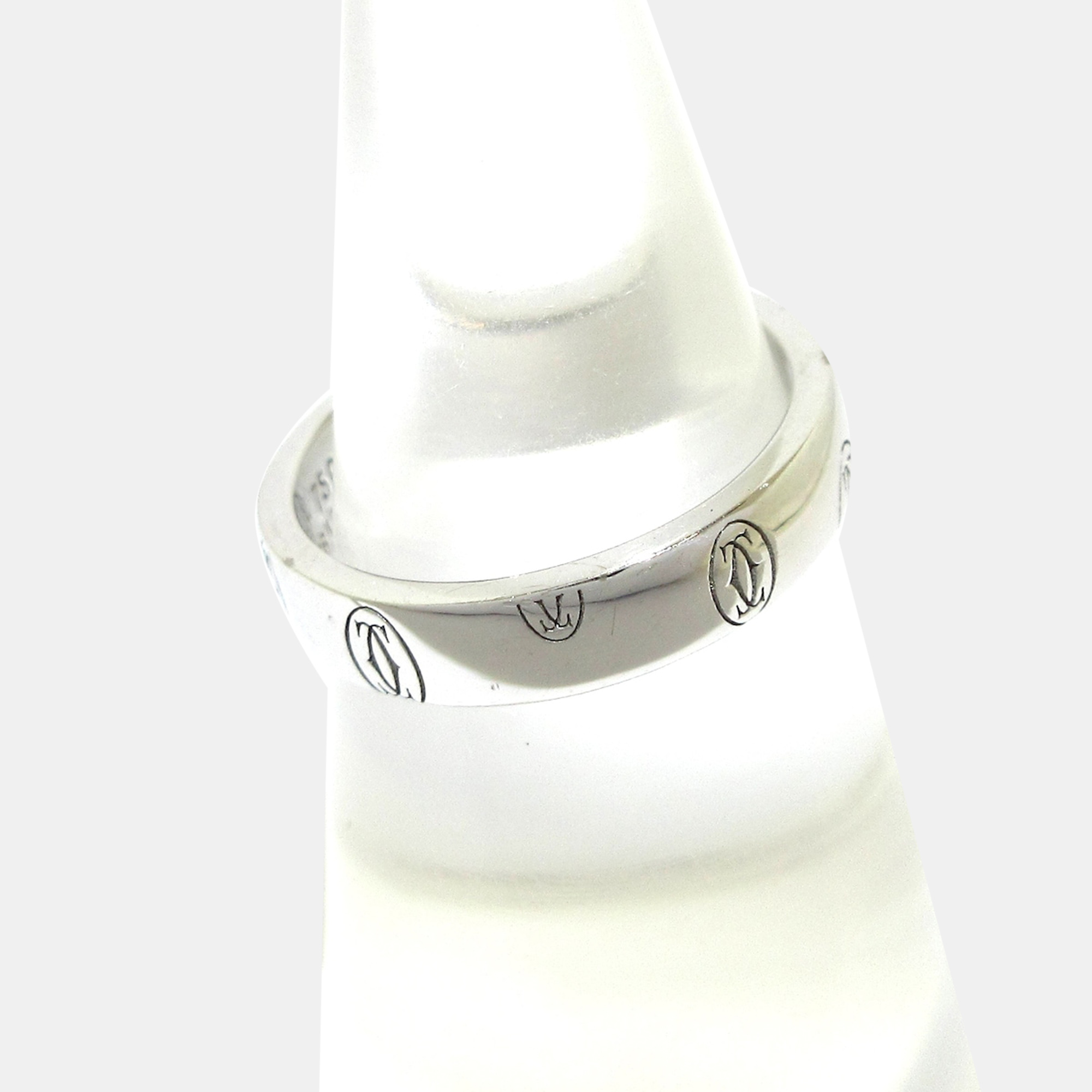 

Cartier Logo de Cartier 18K White Gold Ring EU 51