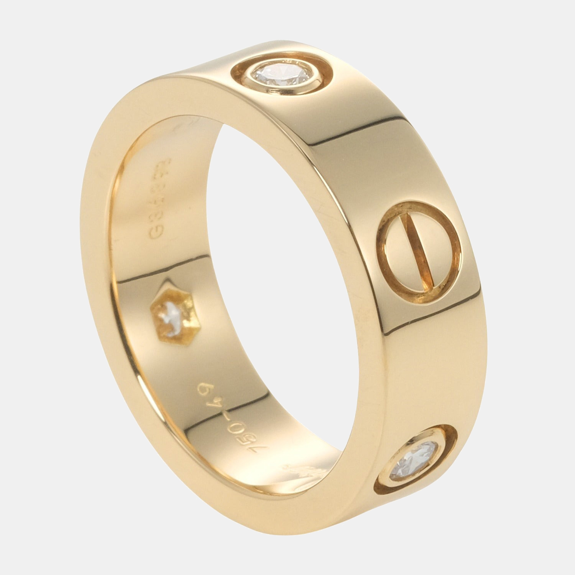 

Cartier Vintage Love 18K Yellow Gold Diamond Ring EU 49