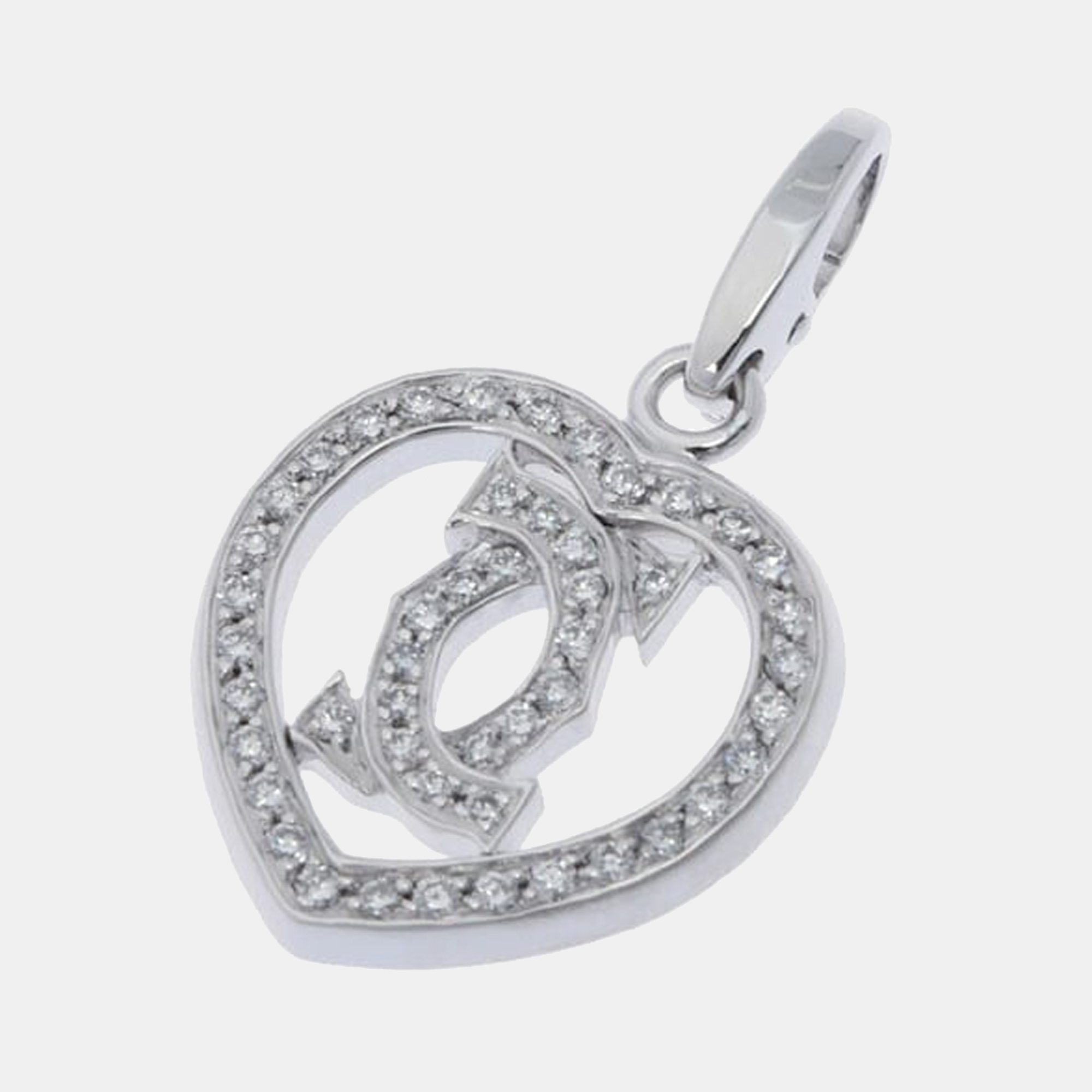 

Cartier Double C 18K White Gold Diamond Charms and Pendants