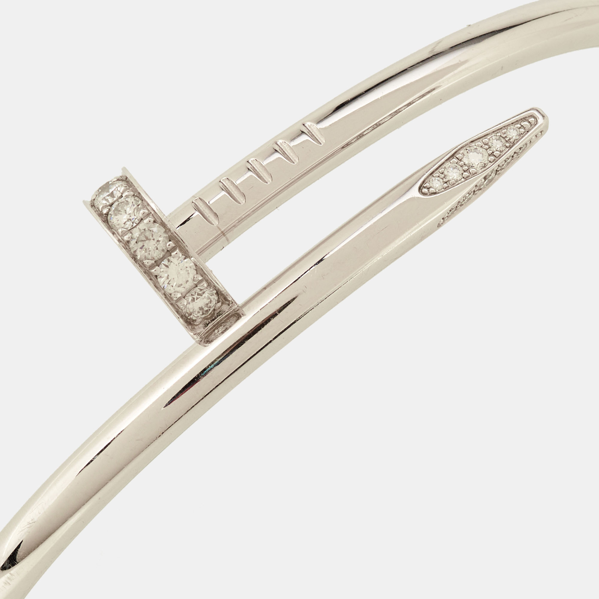 

Cartier Juste Un Clou Diamonds 18K White Gold Bracelet 16