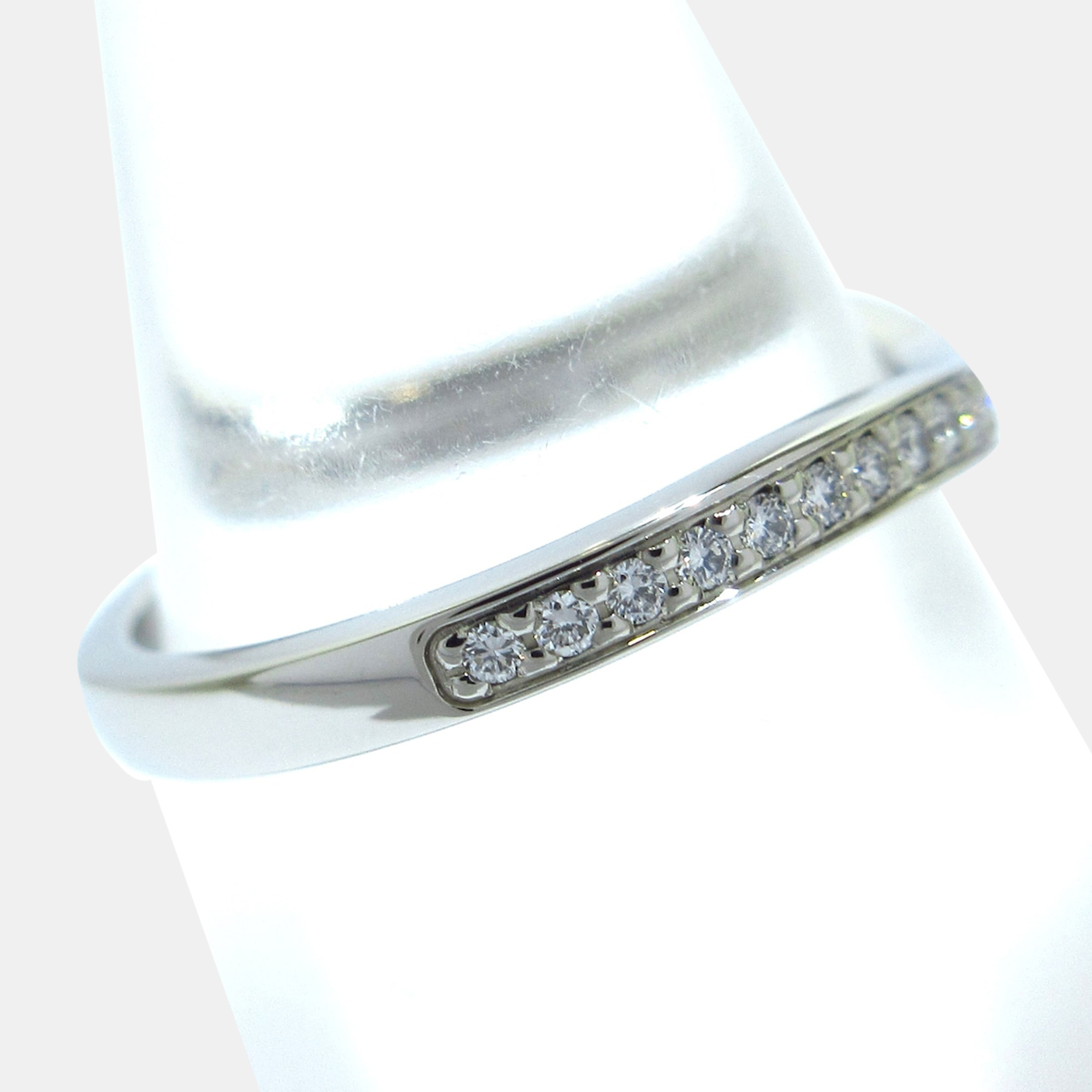 

Cartier Ballerine Platinum Diamond Ring EU 48, Silver