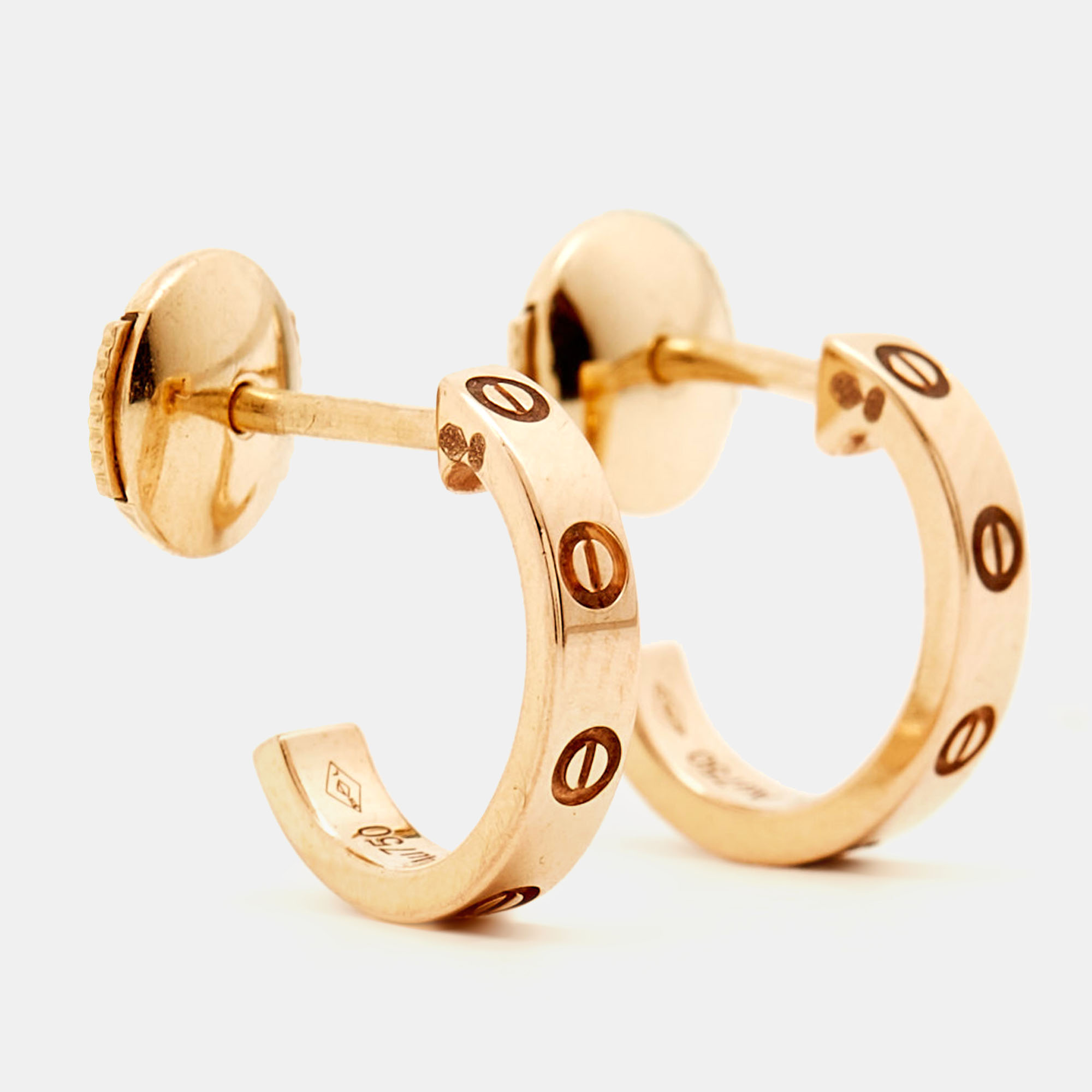 

Cartier Love 18k Rose Gold Hoop Earrings