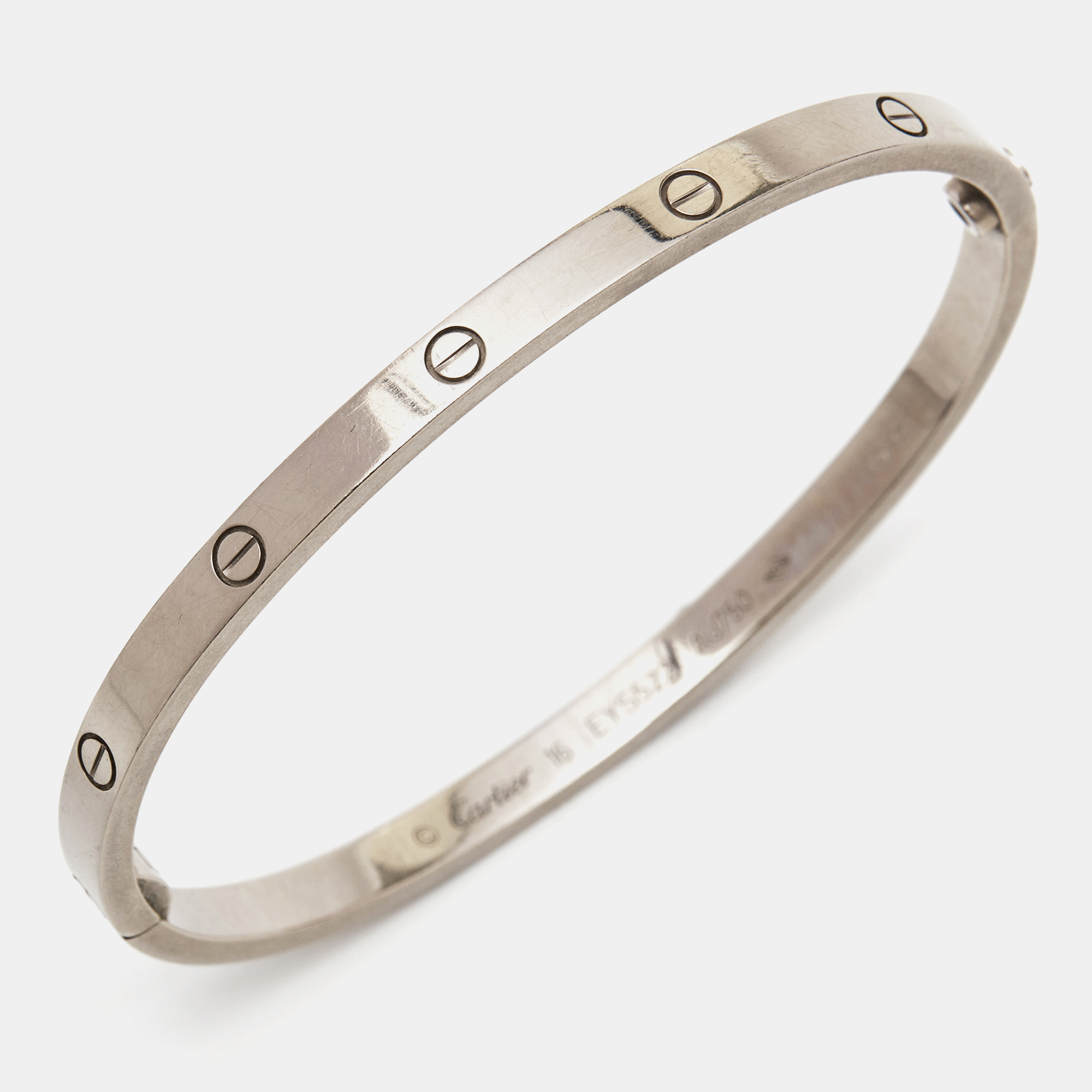 

Cartier Love 18k White Gold Small Bangle Bracelet 16
