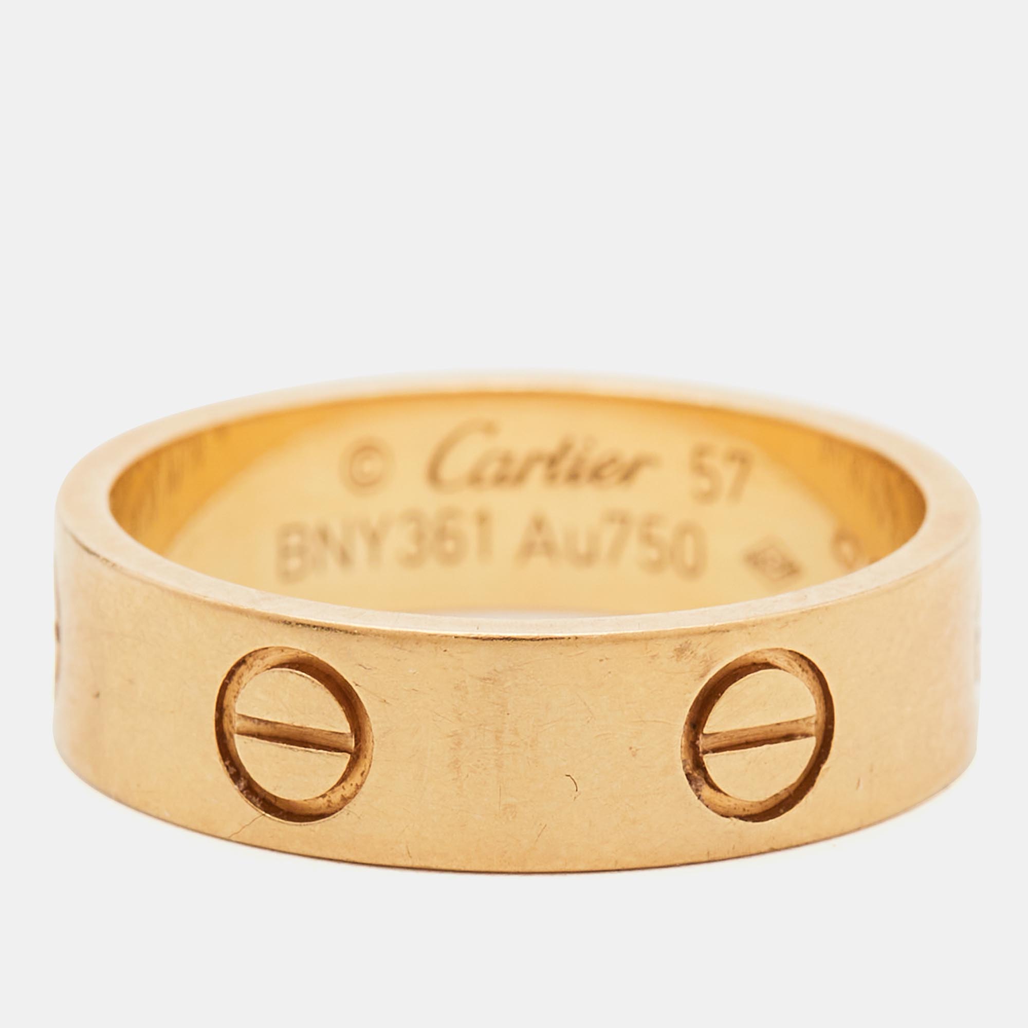 

Cartier Love 18k Yellow Gold Band Ring Size