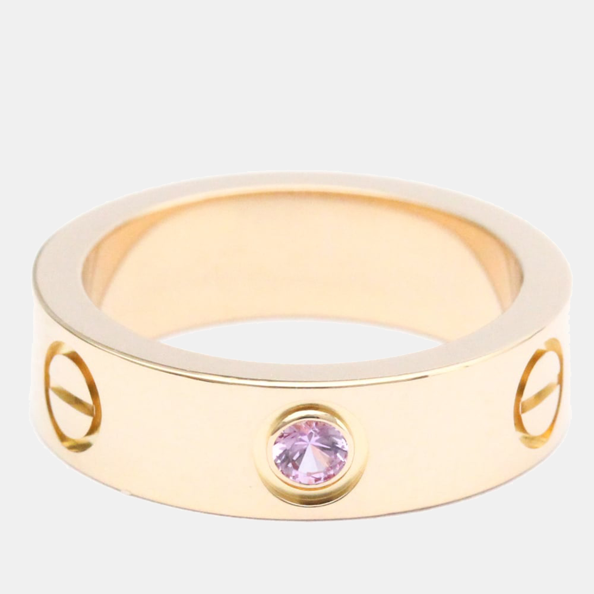 

Cartier Love 18K Rose Gold Sapphire Ring EU 51