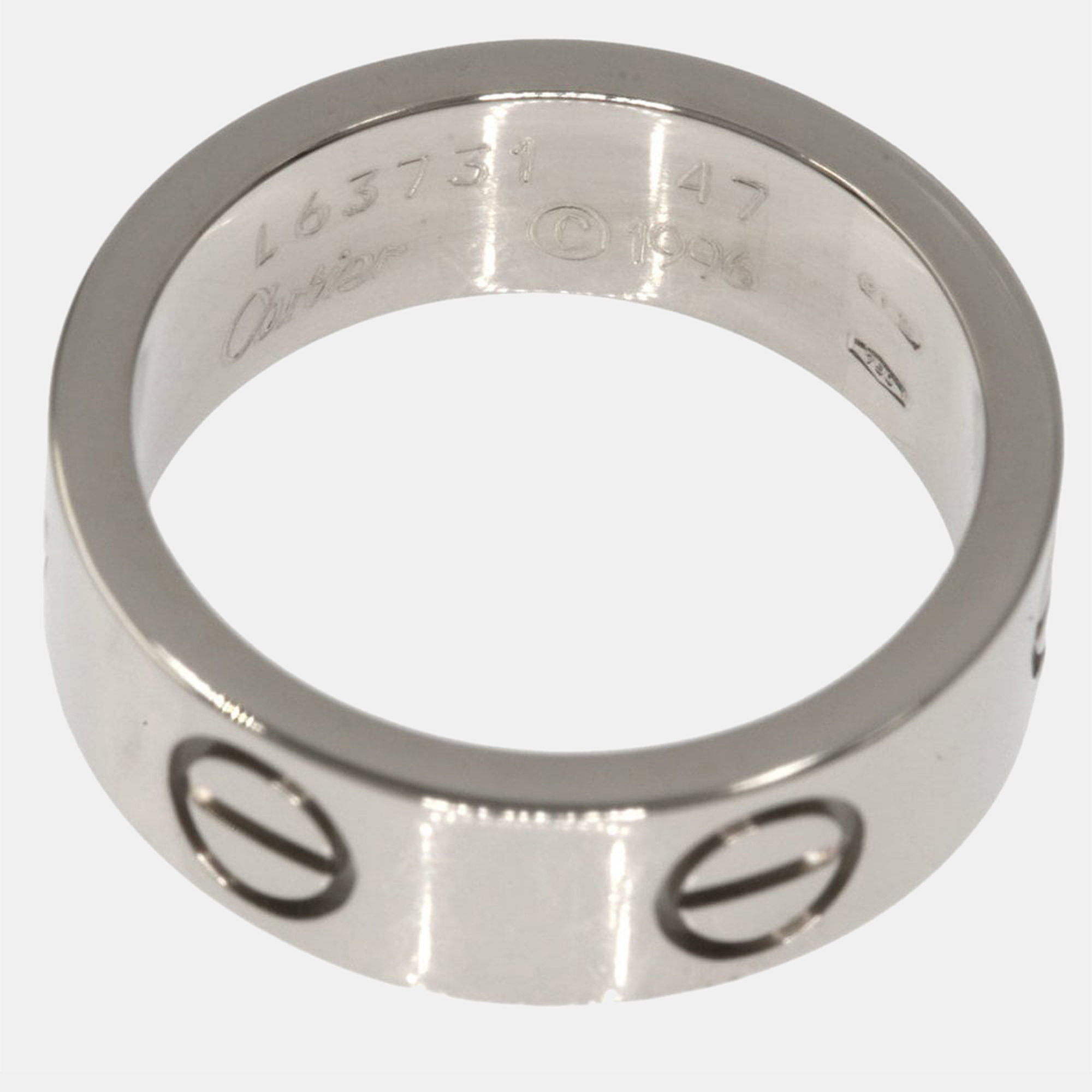 

Cartier Vintage Love 18K White Gold Ring EU 47