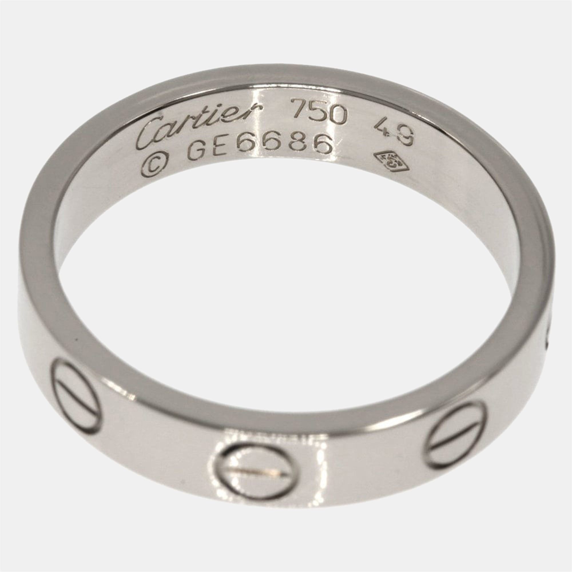 

Cartier Love 18K White Gold Ring EU 49
