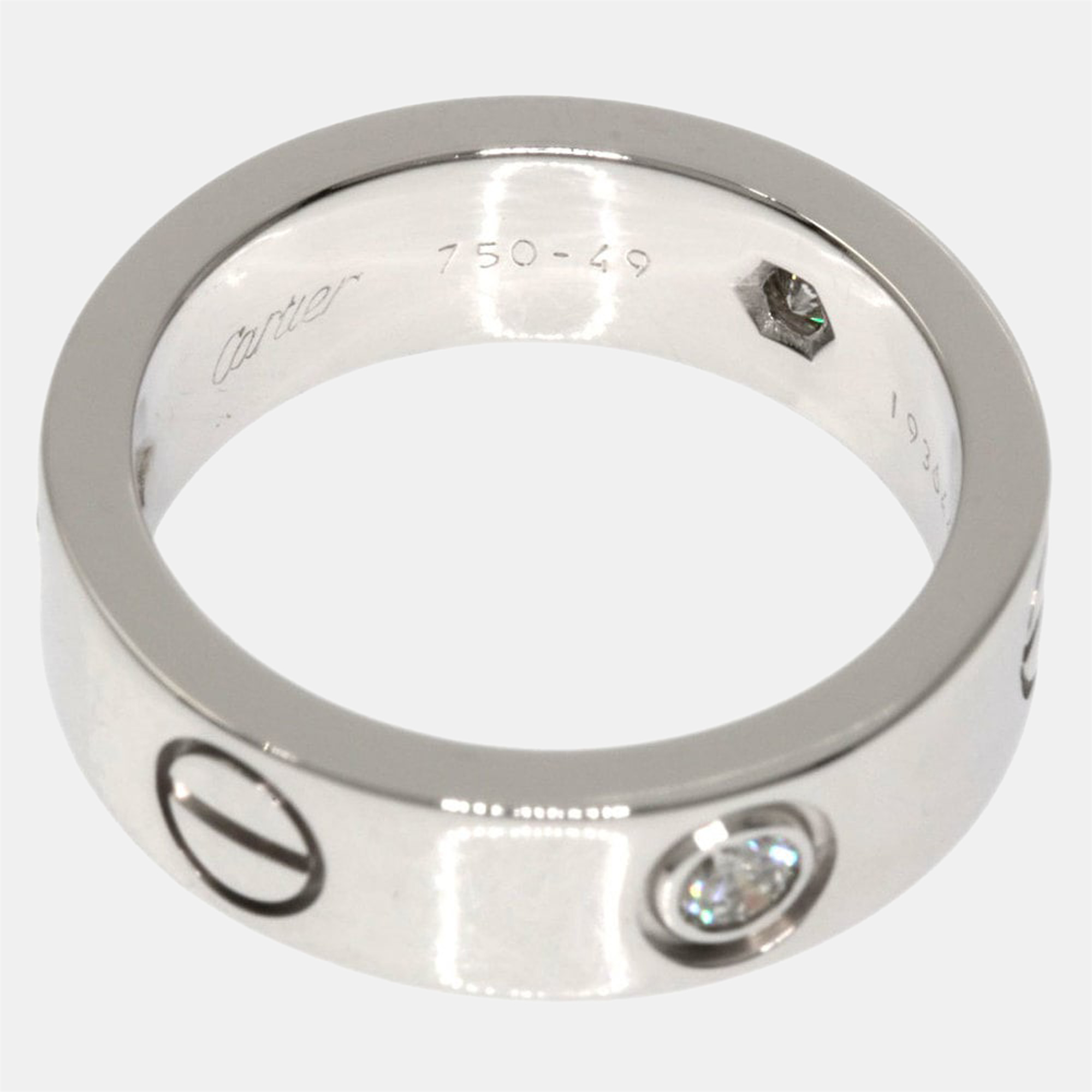 

Cartier Love 18K White Gold Diamond Ring EU 49