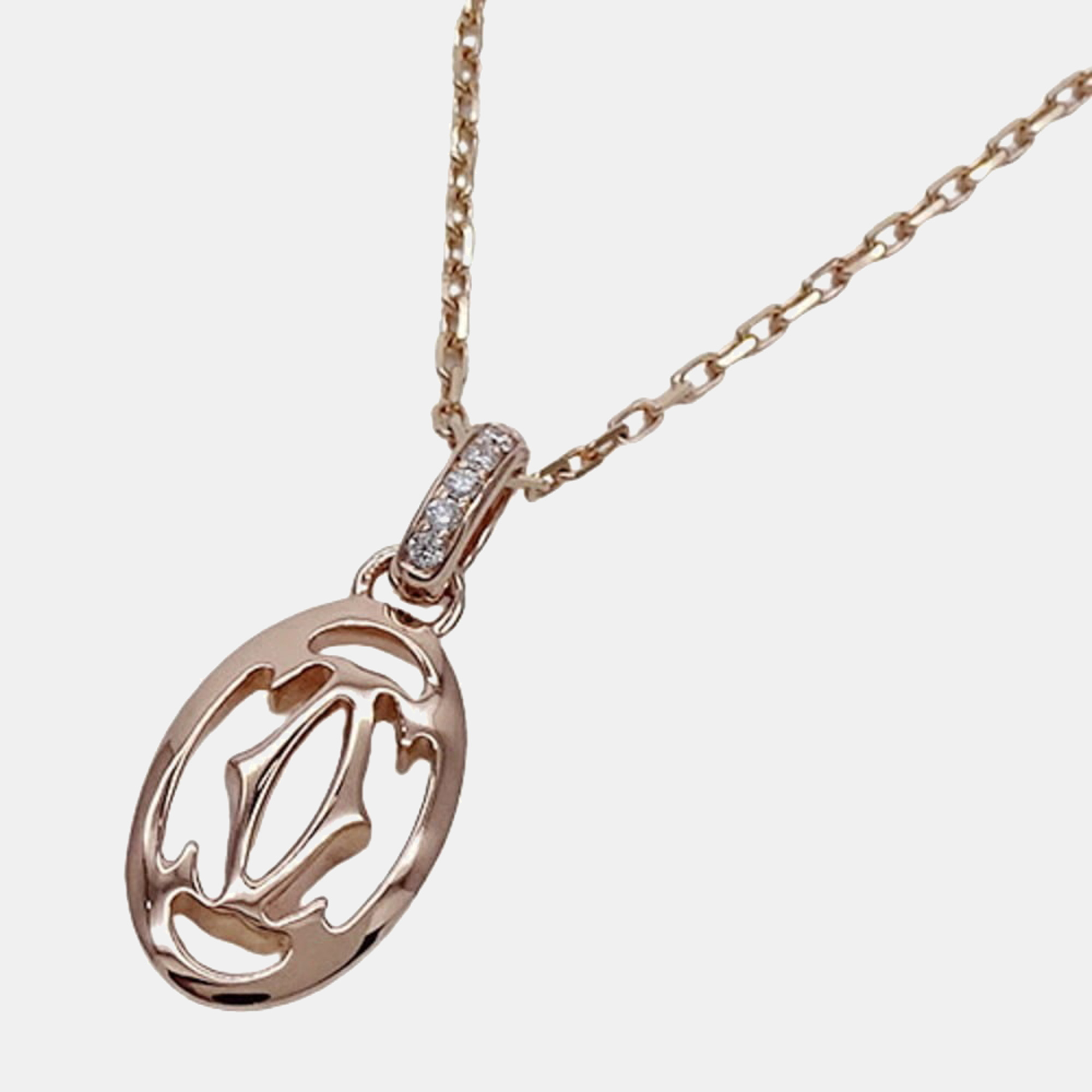 

Cartier Double C 18K Rose Gold Diamond Necklace