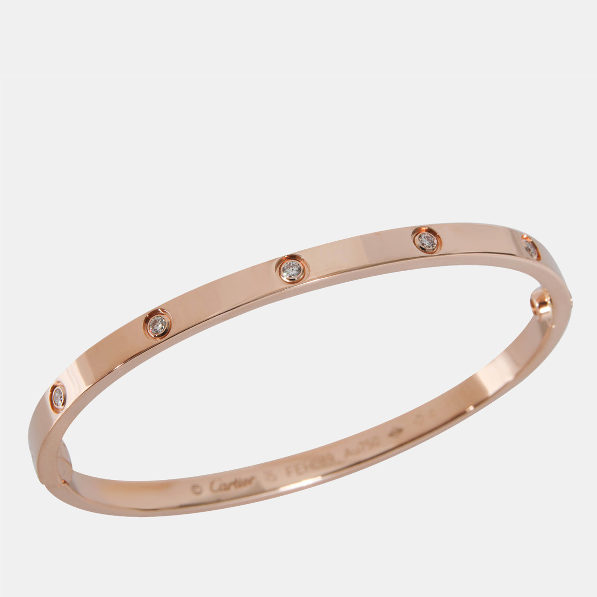 

Cartier Love Bracelet in 18k Rose Gold 0.21 CTW