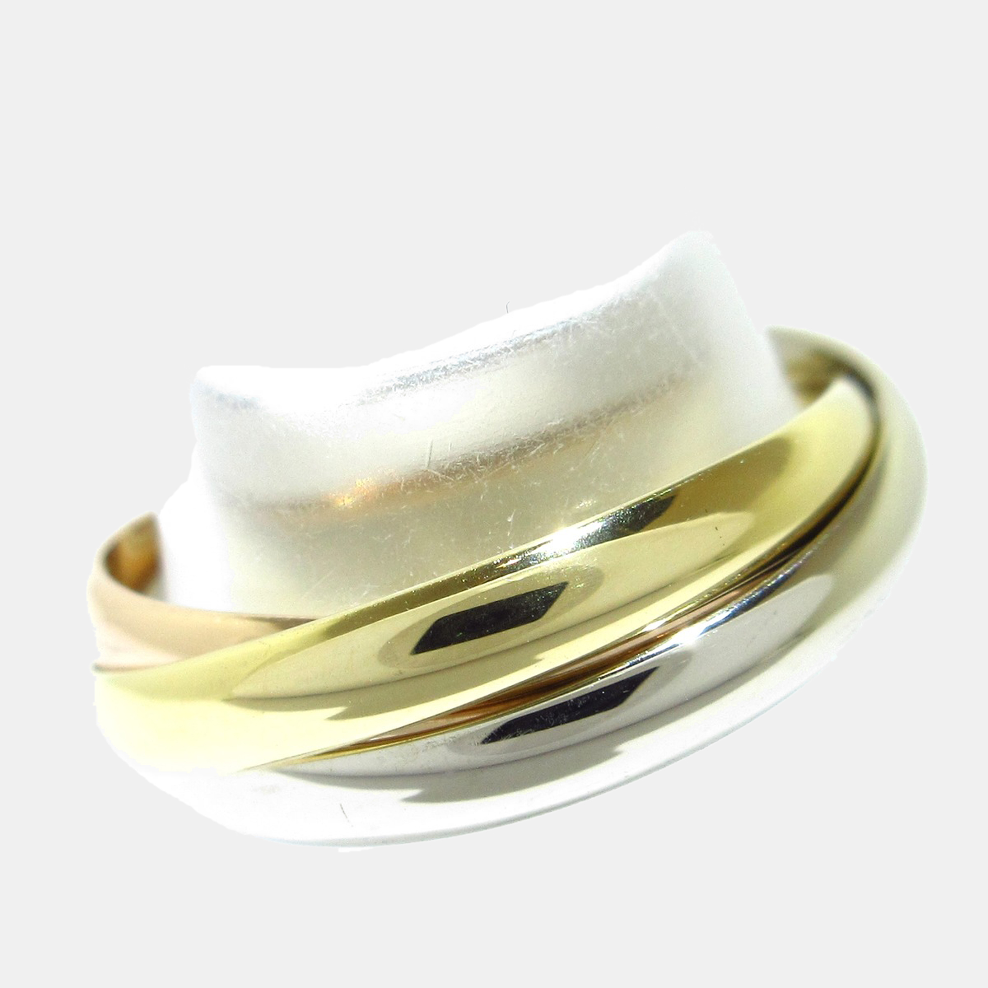 

Cartier Trinity 18K Yellow Rose and White Gold Ring EU 51