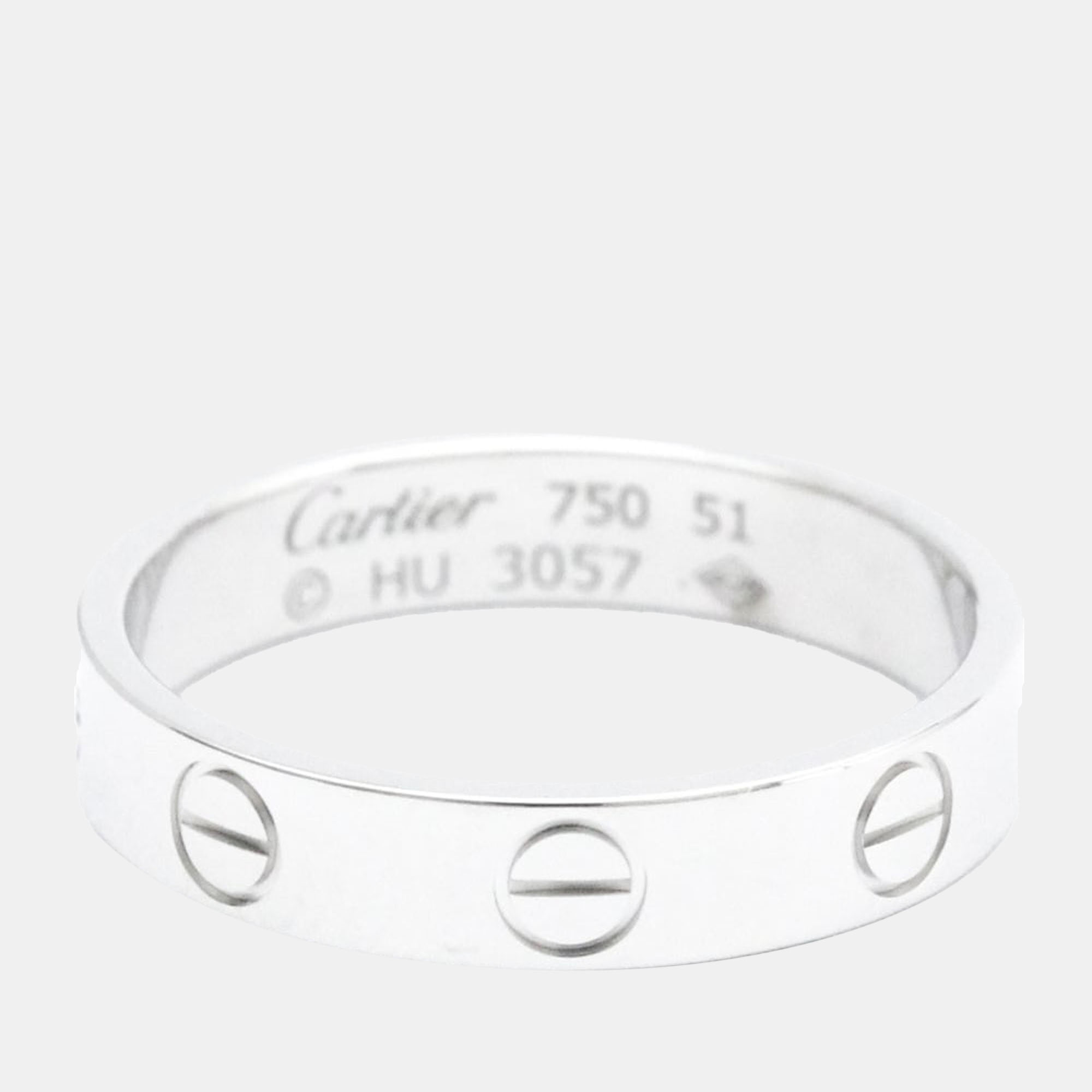 

Cartier Love 18K White Gold Ring EU 51