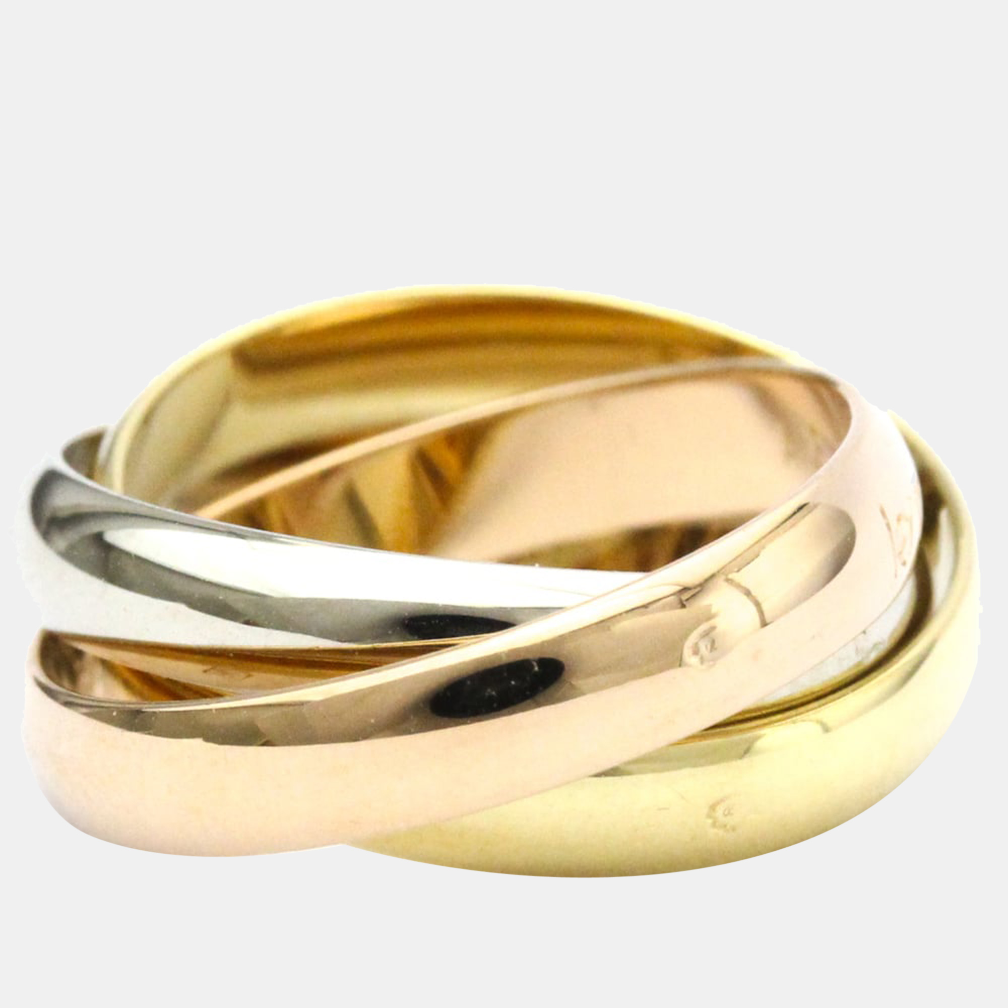 

Cartier Les Must de Cartier 18K Yellow Rose and White Gold Ring EU 50