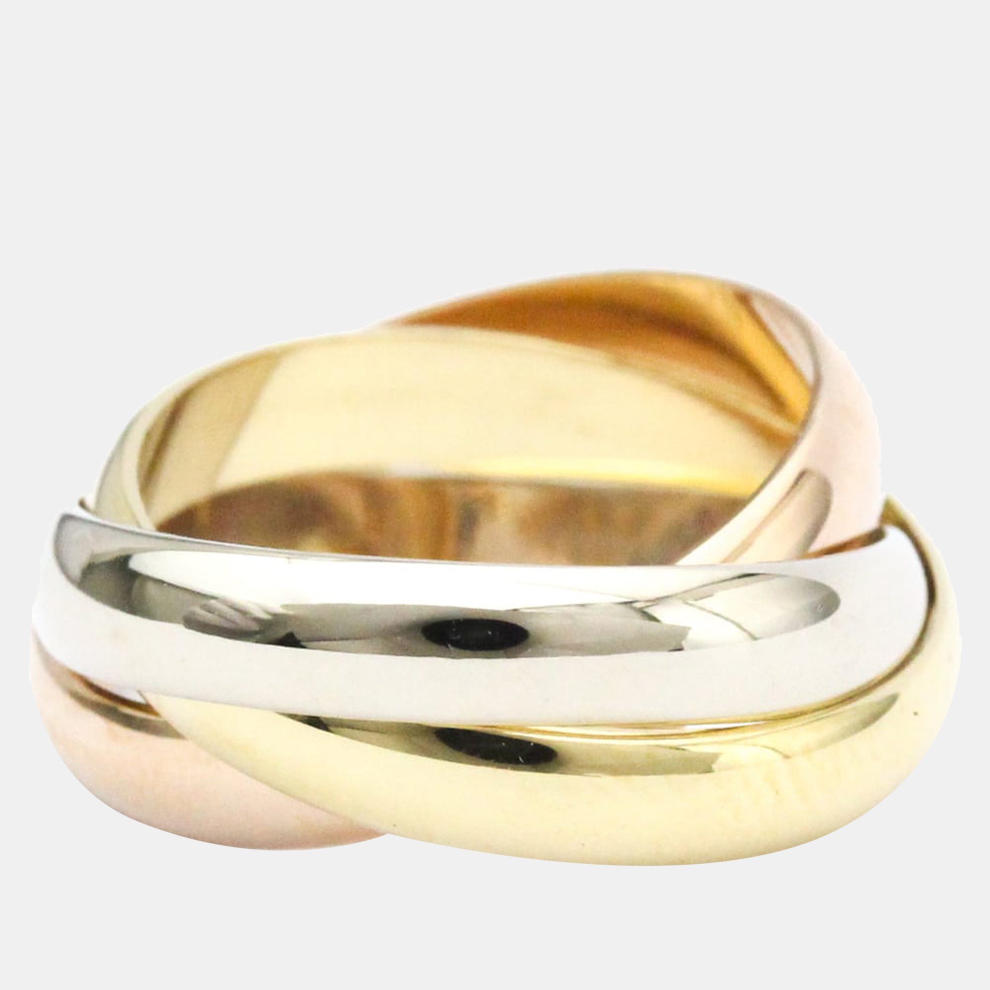 

Cartier Les Must de Cartier 18K Yellow Rose and White Gold Ring EU 50