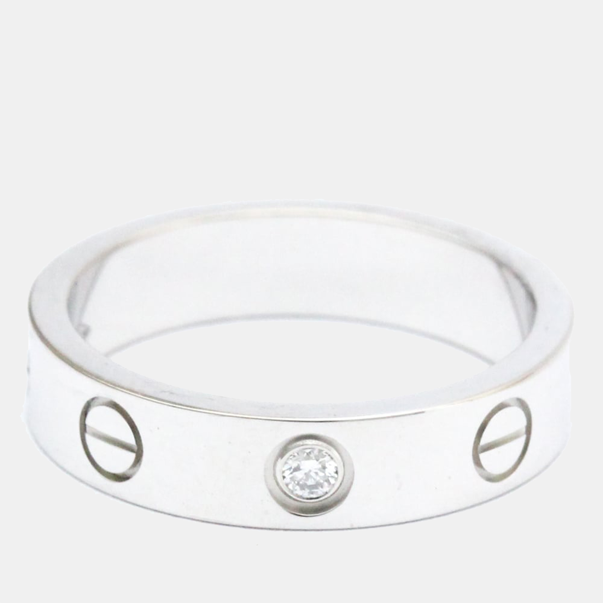 

Cartier Love 18K White Gold Diamond Ring EU 48
