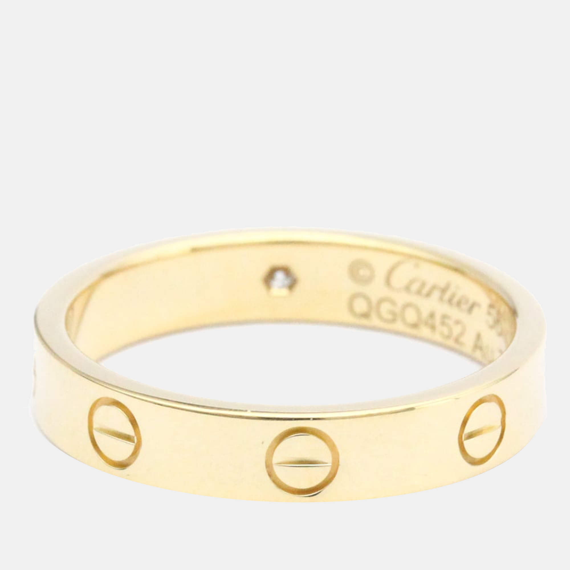 

Cartier Love 18K Yellow Gold Diamond Ring EU 56