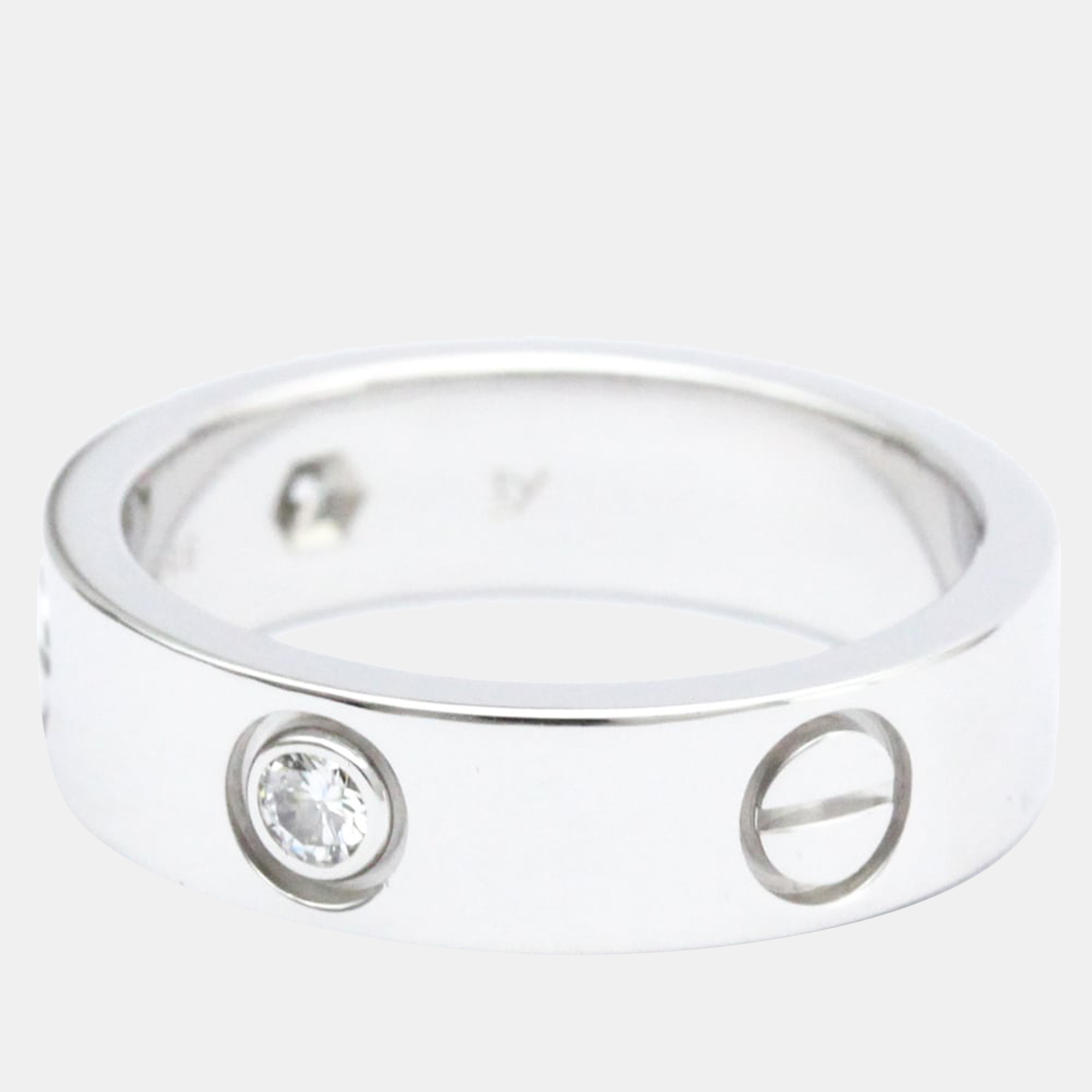 

Cartier Love 18K White Gold Diamond Ring EU 55