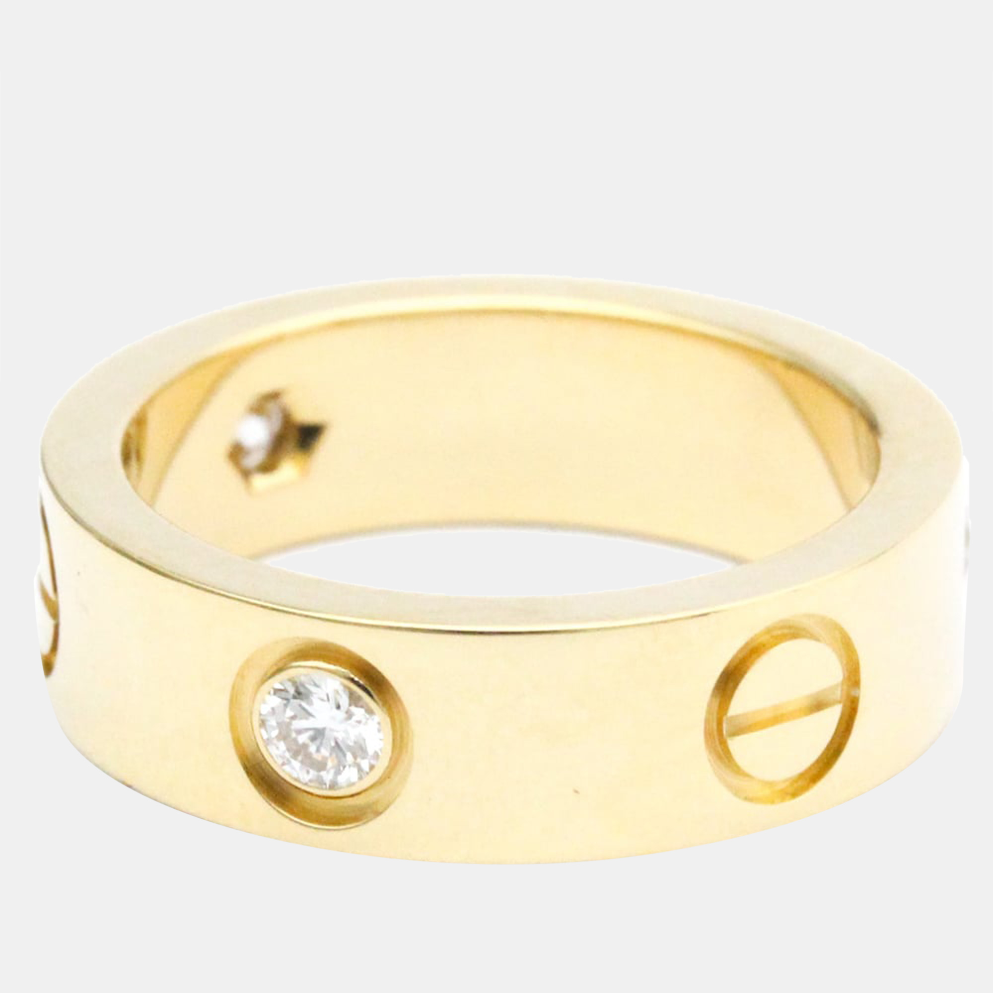 

Cartier Love 18K Yellow Gold Diamond Ring EU 50