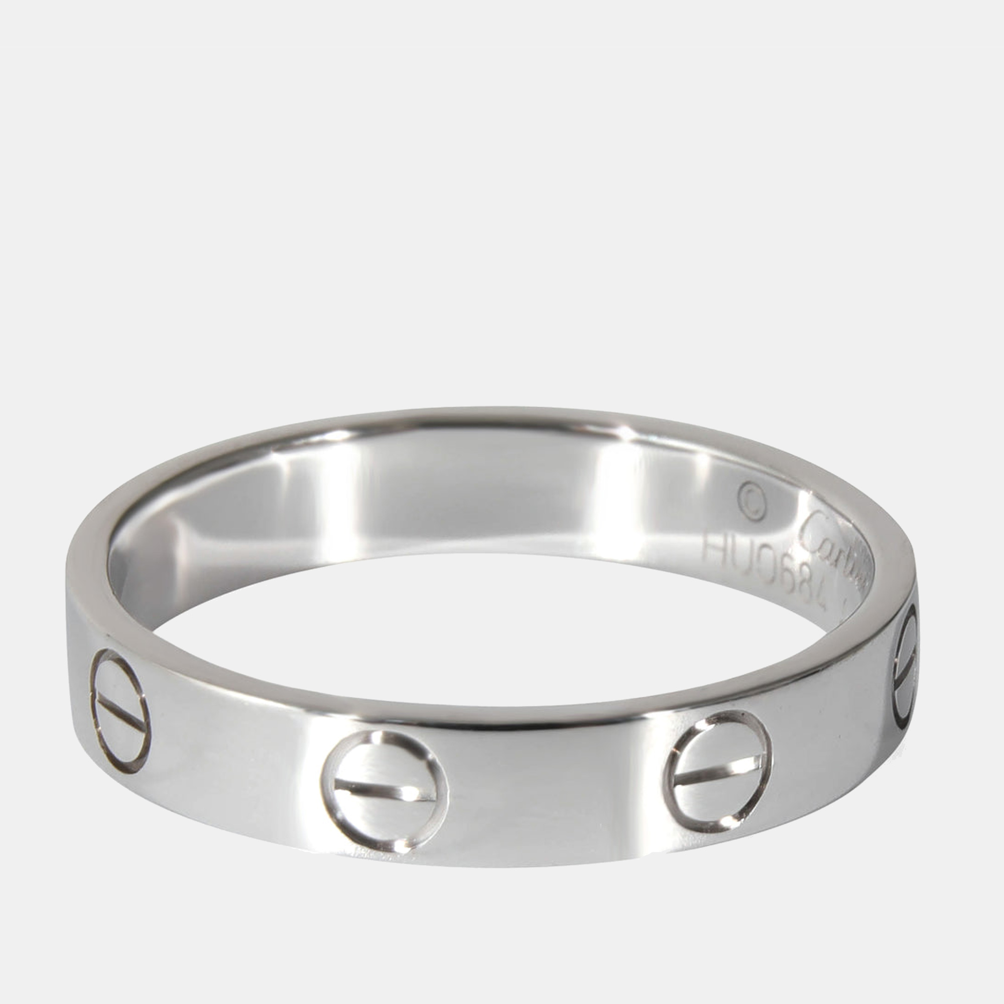 

Cartier Love Band in 18k White Gold Ring US 6.75