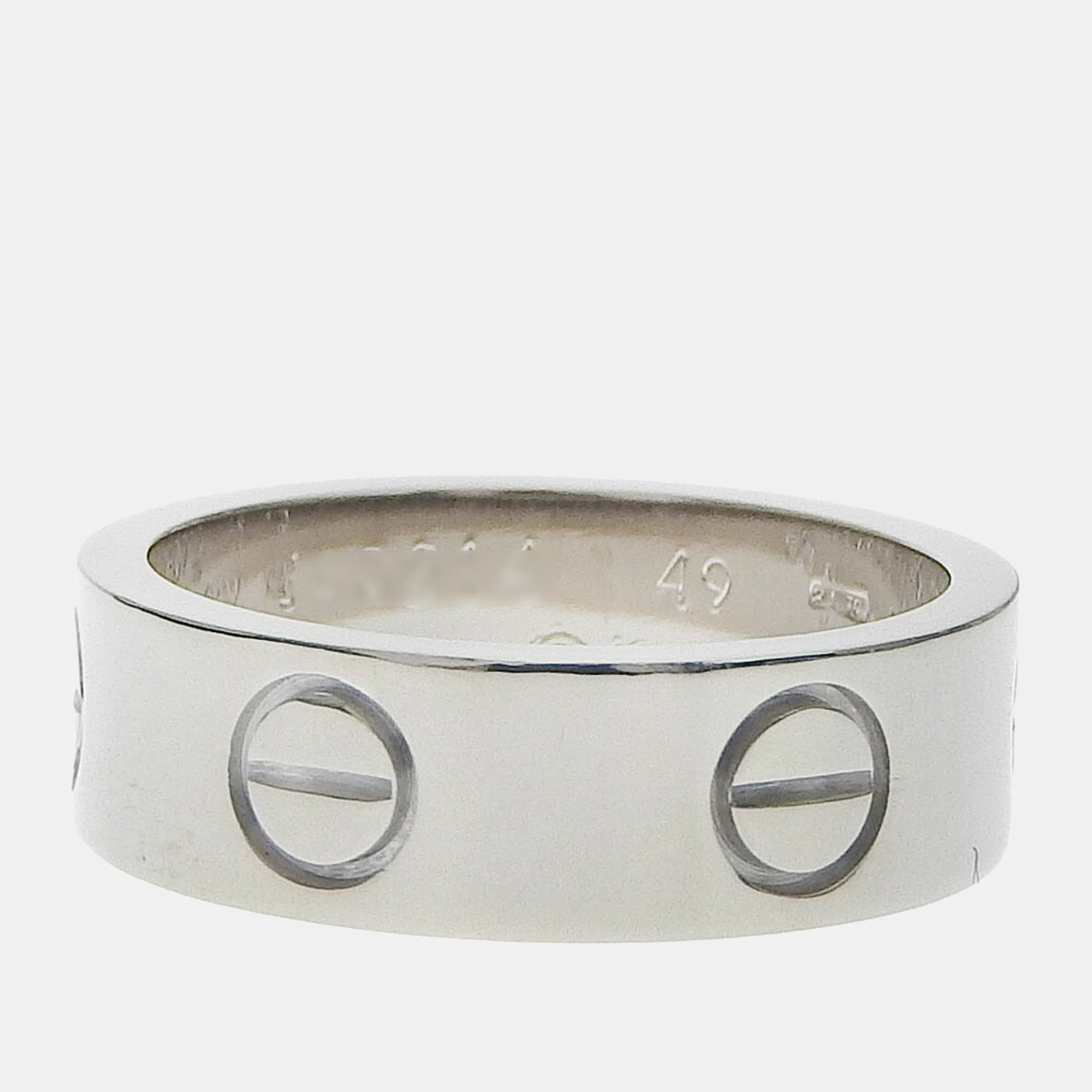 

Cartier Vintage Love 18K White Gold Ring EU 49