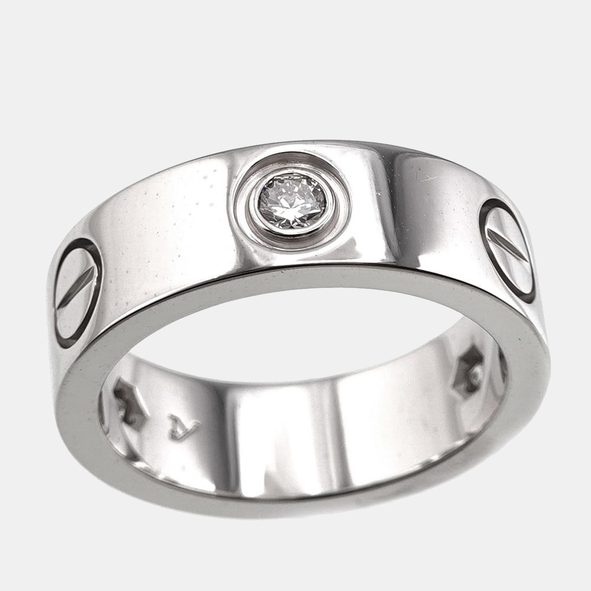 

Cartier Love 18K White Gold, Diamond Ring EU 48