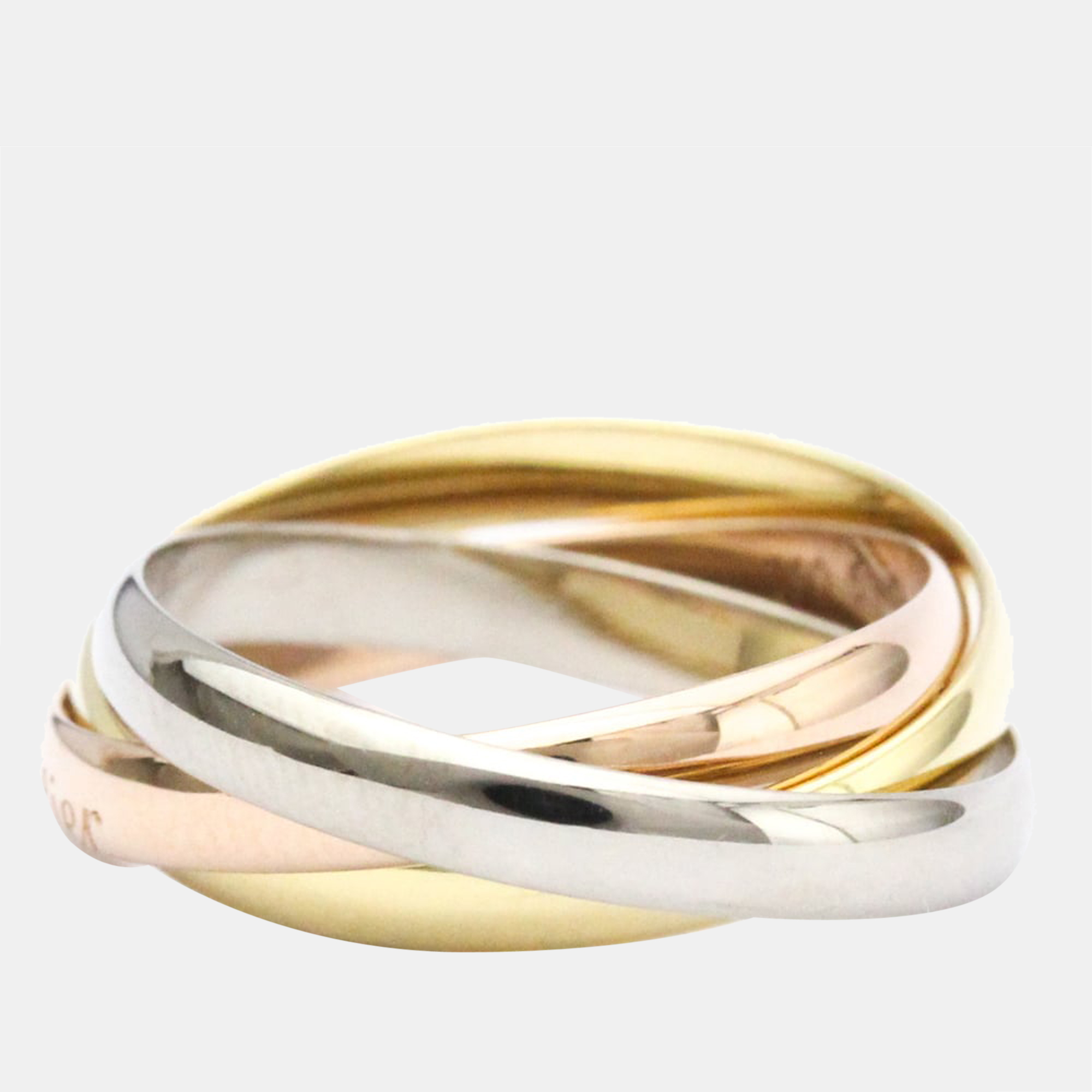 

Cartier Trinity 18K Yellow Rose and White Gold Ring EU 51
