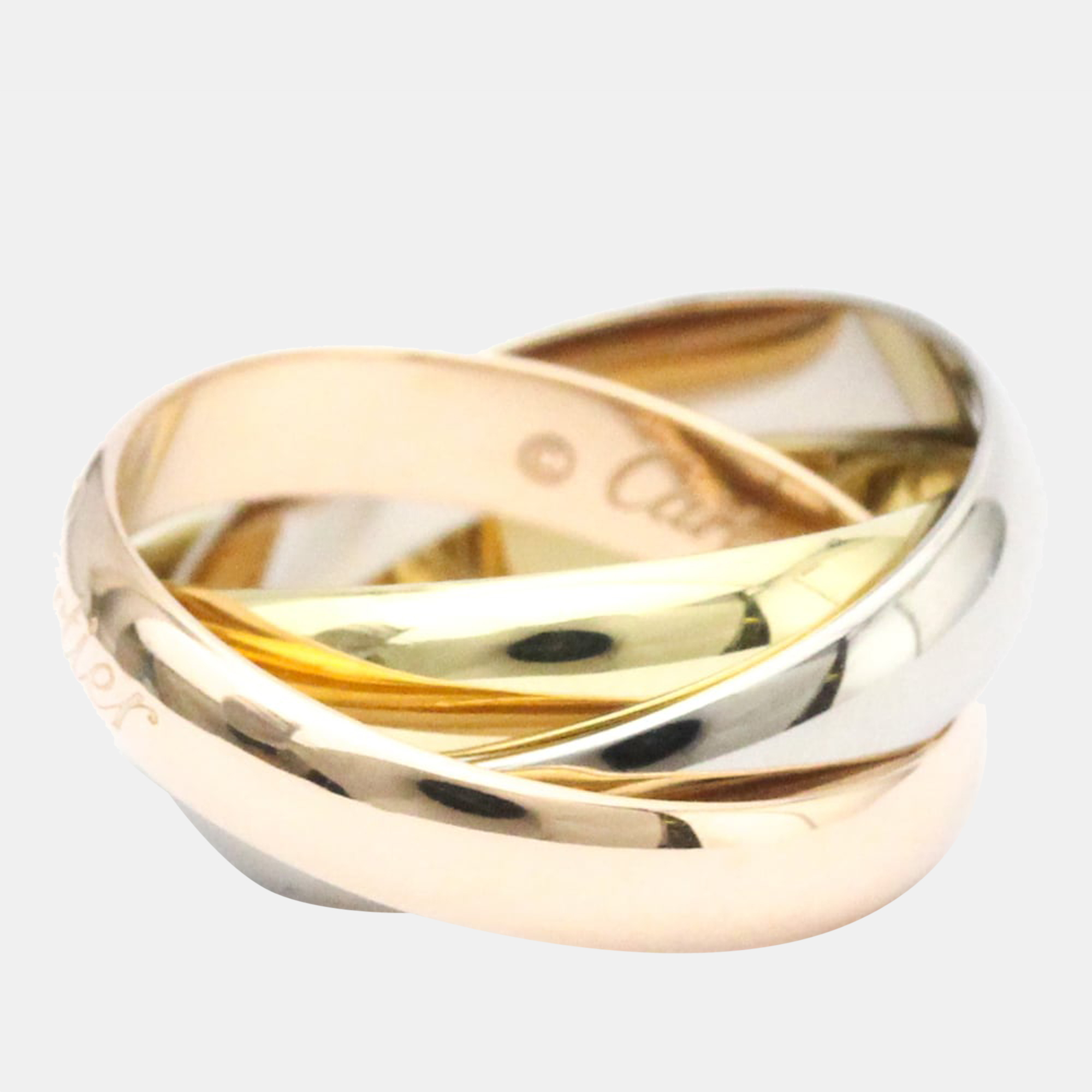 

Cartier Trinity 18K Yellow Rose and White Gold Ring EU 47