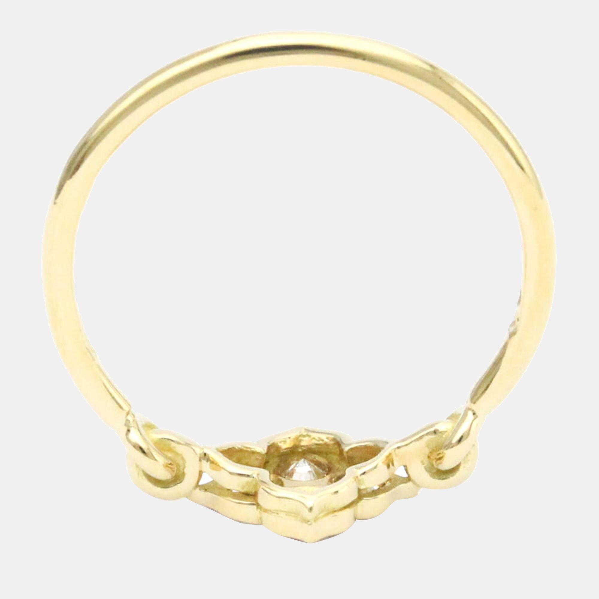 

Cartier Hindu Floral 18K Yellow Gold Diamond Ring EU 52