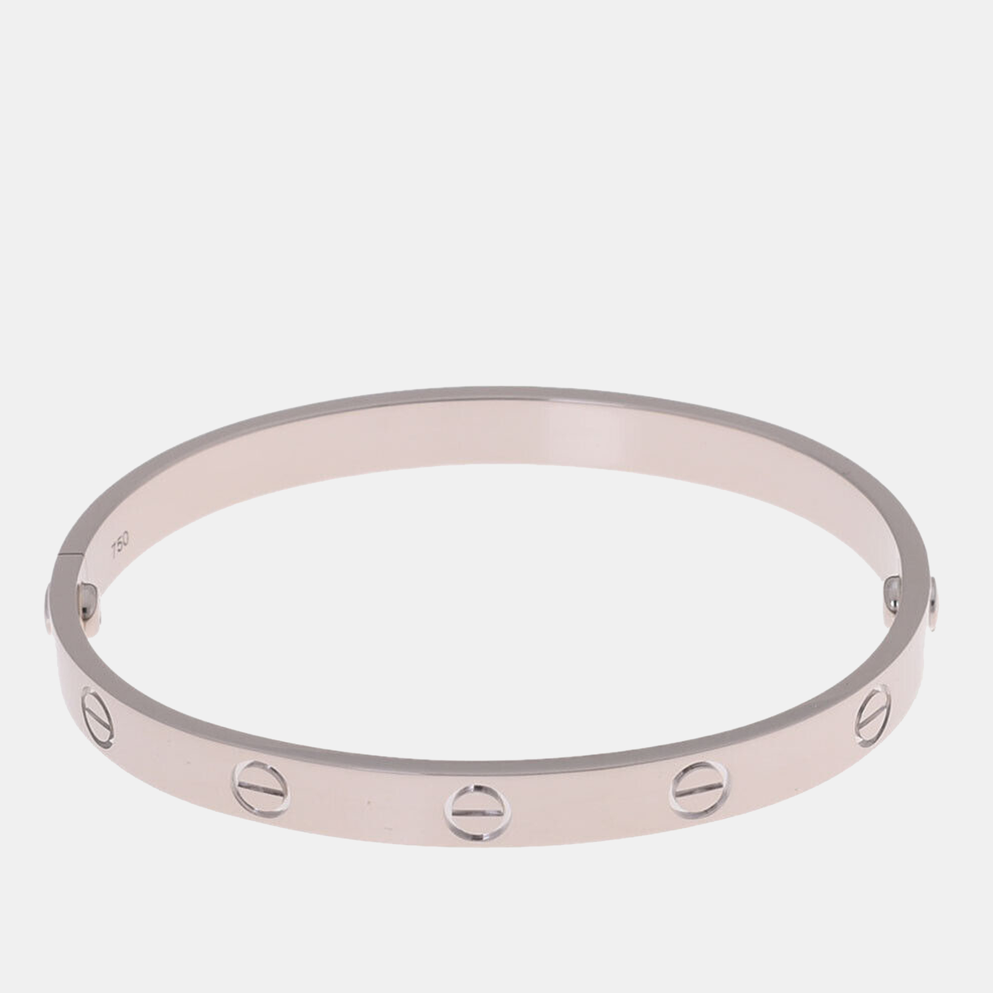 

Cartier Love 18K White Gold Bracelet 17, Silver