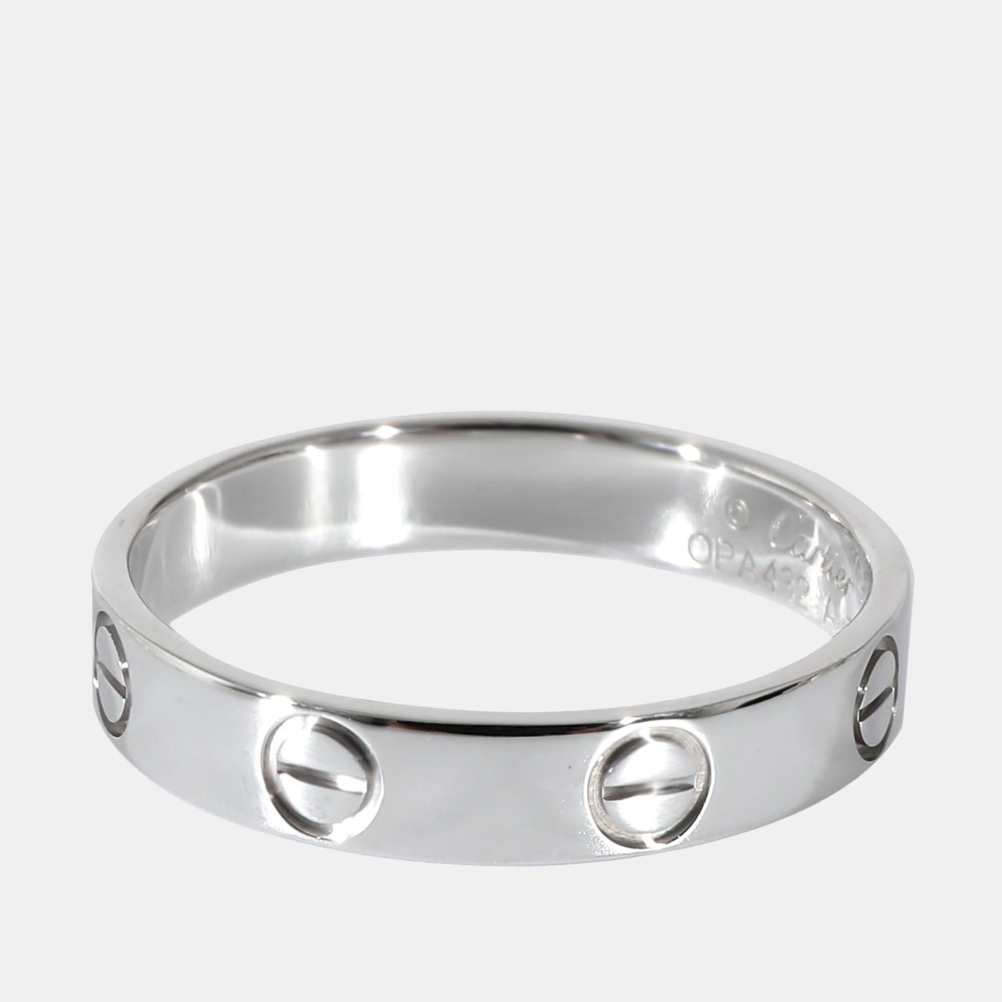 

Cartier Love Wedding Band in 18k White Gold Ring EU 54