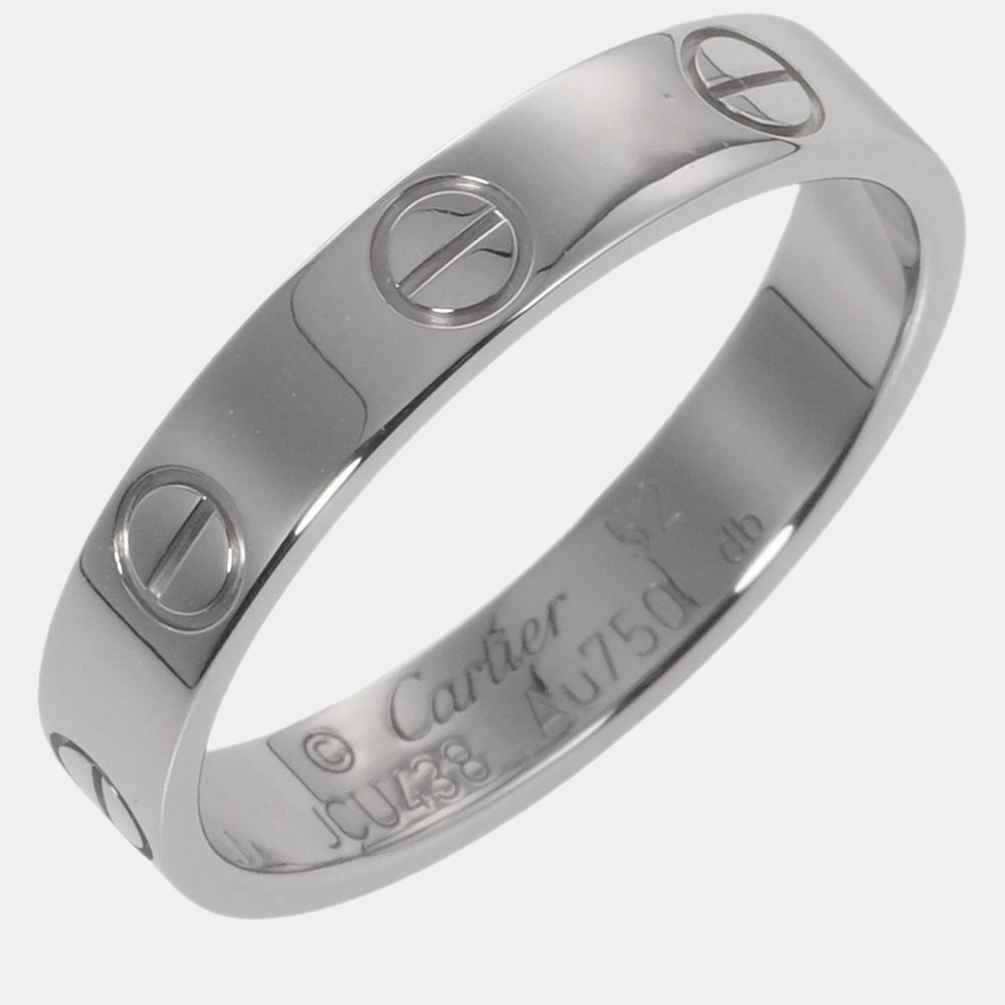 

Cartier Love 18K White Gold Ring EU 52