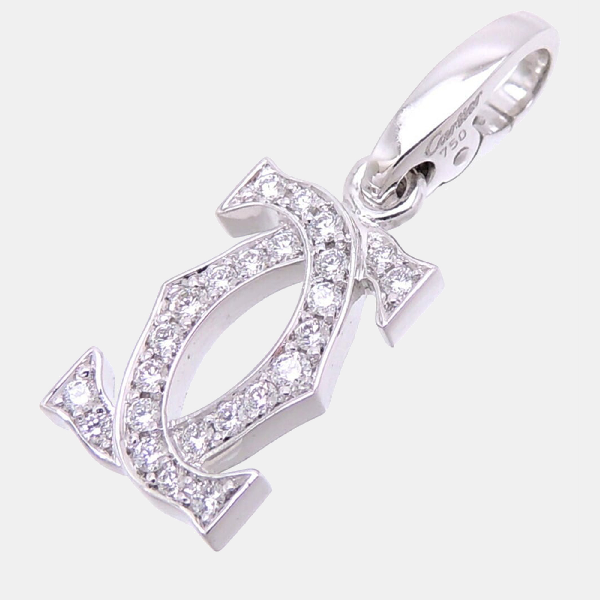 

Cartier Double C 18K White Gold Diamond Charms and Pendants